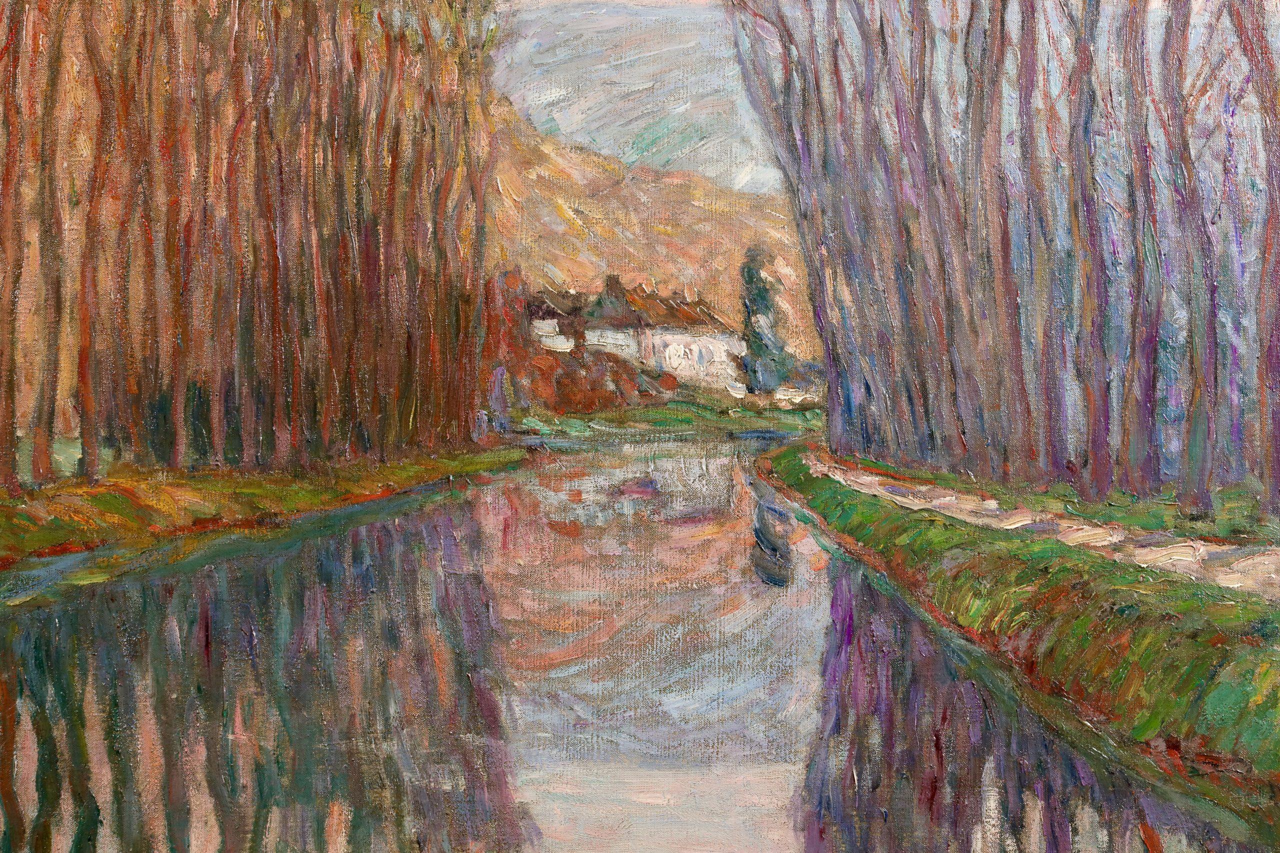 Arbres sur la riviere - Modernist Landscape Oil Painting by Andre Wilder 3