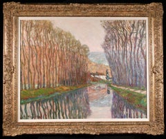 Arbres sur la riviere - Modernist Landscape Oil Painting by Andre Wilder