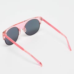 Anderne Pink Mirrored Hero Frame Oval Sunglasses