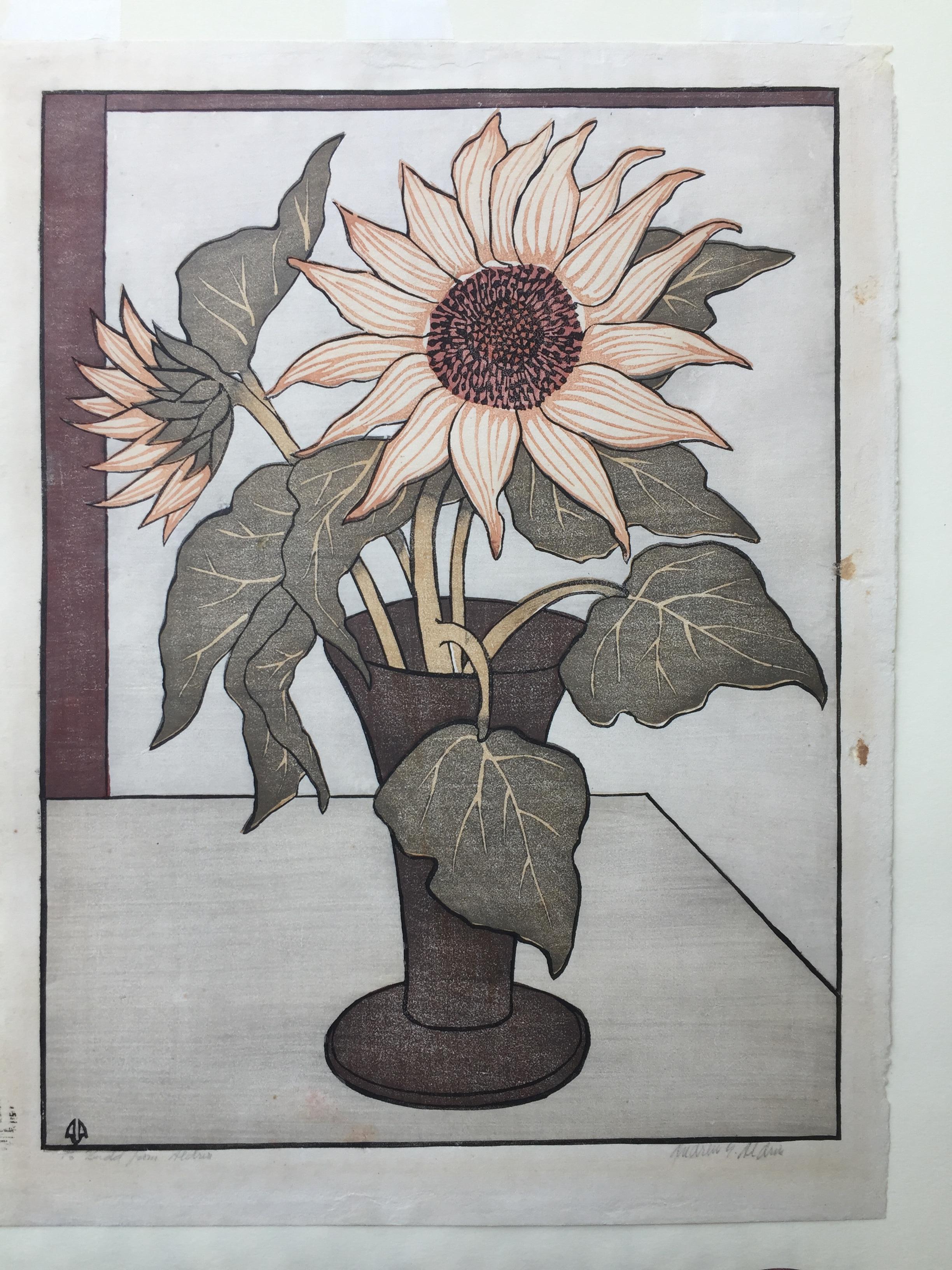 THE SUNFLOWER (Amerikanische Moderne), Print, von ANDERS ALDRIN