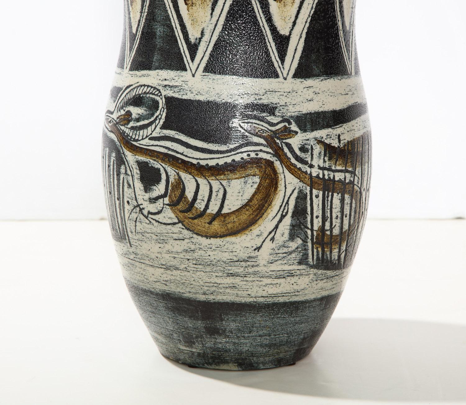 Stoneware Anders Bruno Liljefors Rare, Large Scale Vase