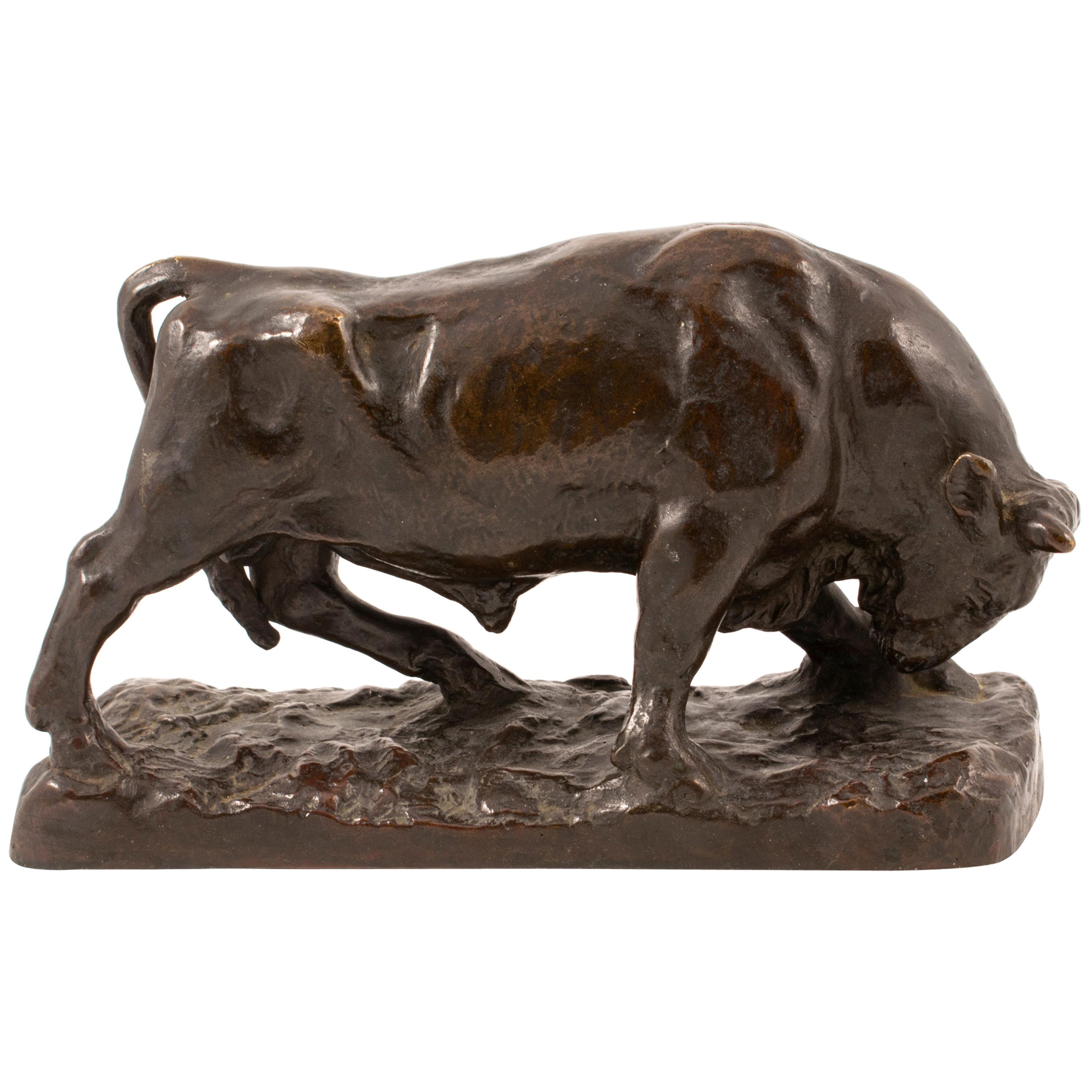 Anders Bundgaard, Miniature Sculpture of an Ox in Patinated Bronze