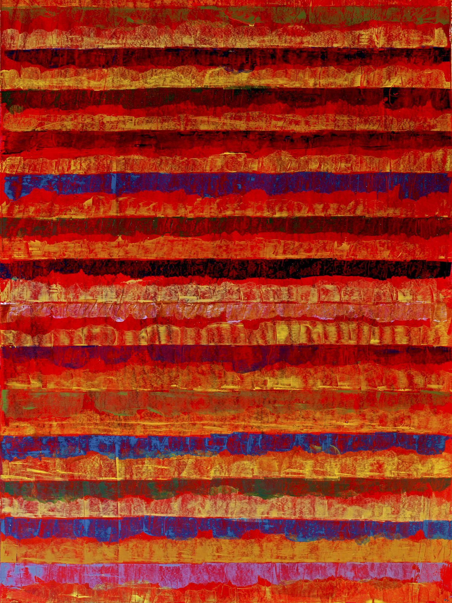 Red Srata, Mixed Media on Paper - Mixed Media Art by Anders Hingel