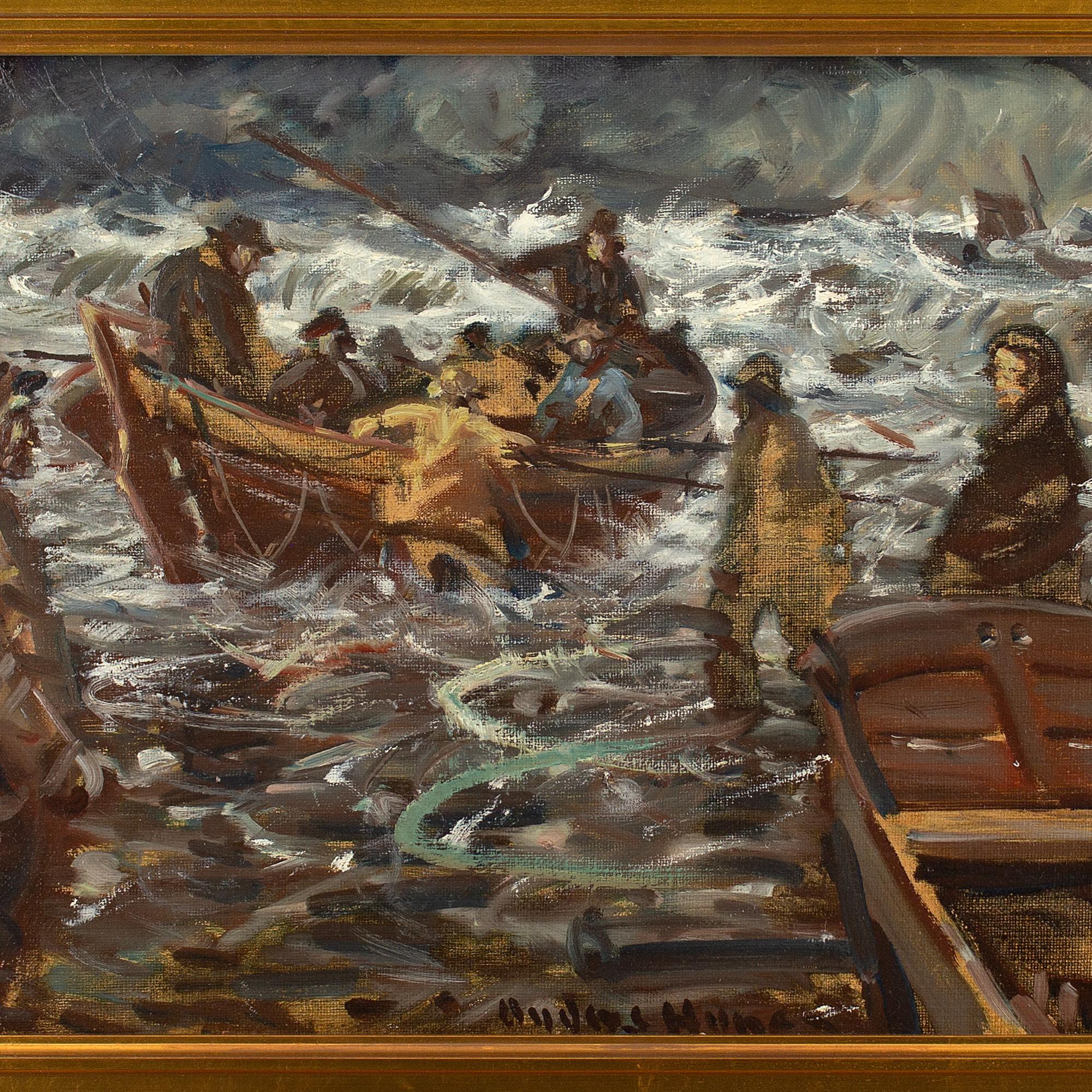 Anders Hune, Scialuppa di salvataggio, Pittura a olio 2