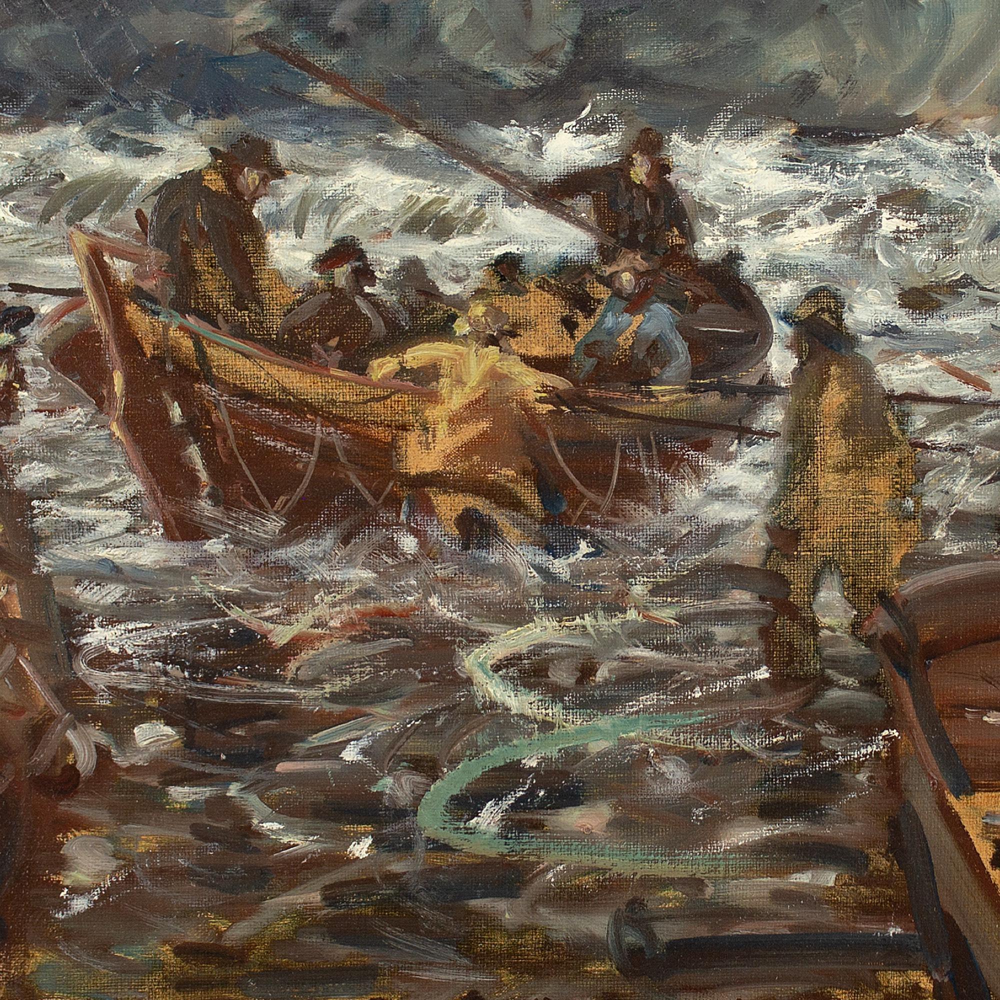 Anders Hune, Scialuppa di salvataggio, Pittura a olio 3
