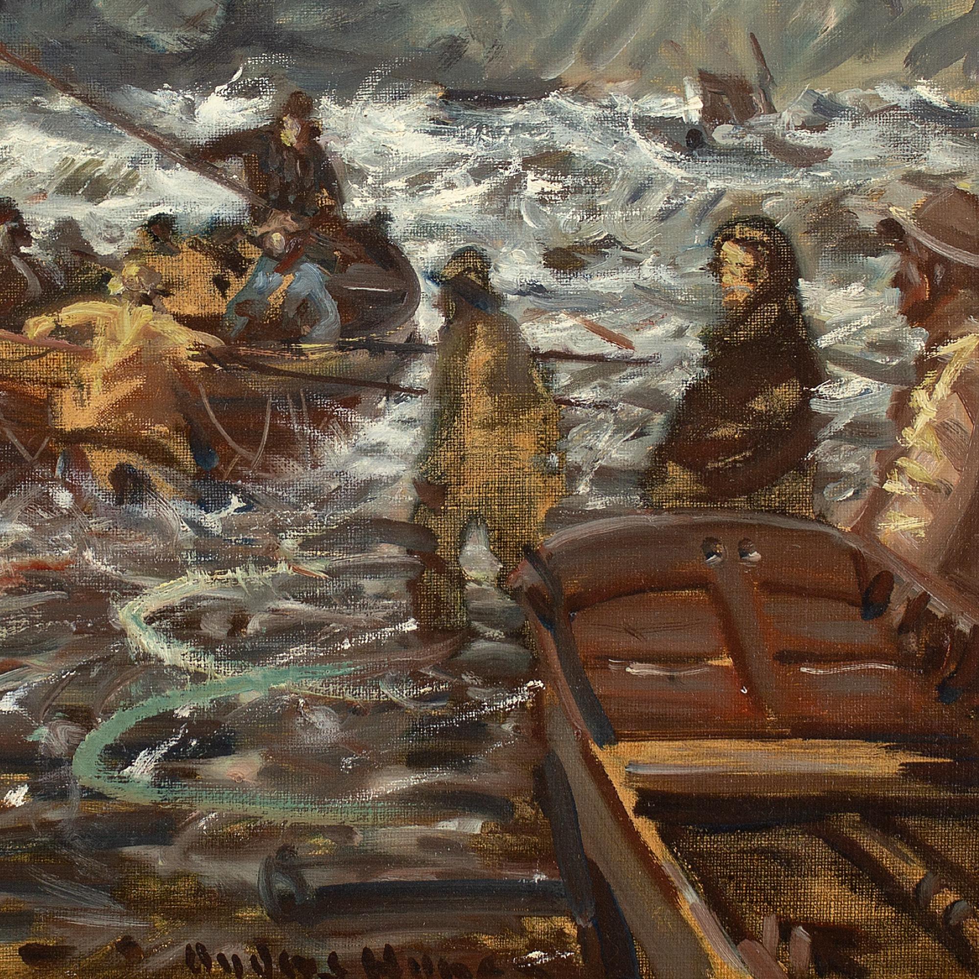 Anders Hune, Scialuppa di salvataggio, Pittura a olio 4