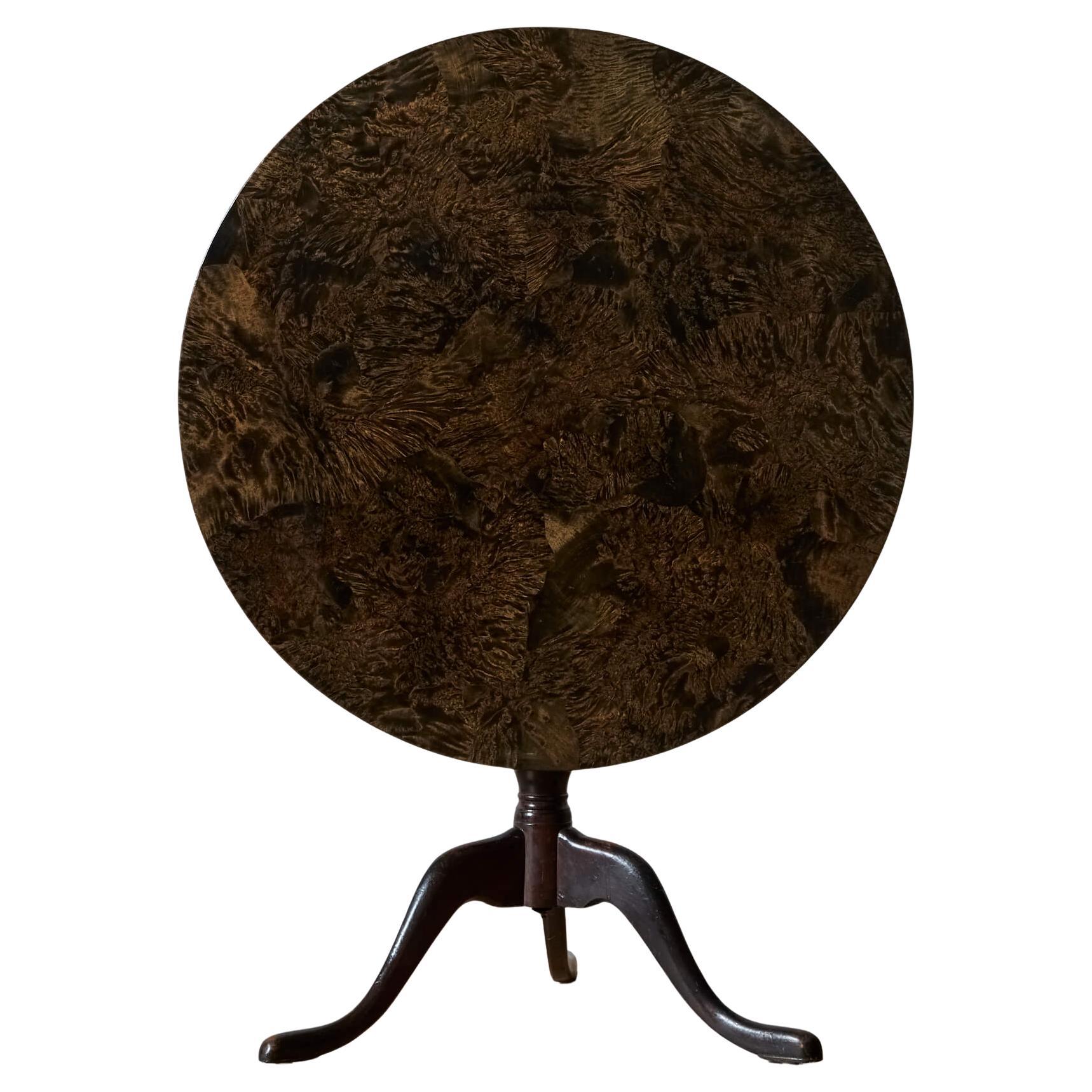 Anders Jacob Rosendahl Ebonized Burr Alder Tilt-Top Table For Sale