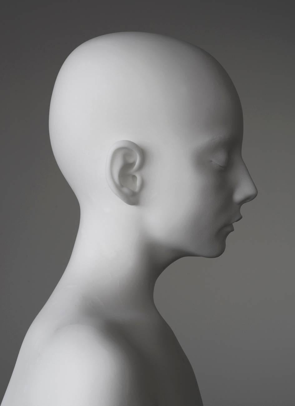 Anders Krisár, Sculpture, White Carrara Marble, Half Girl (right), 2018 For Sale 1
