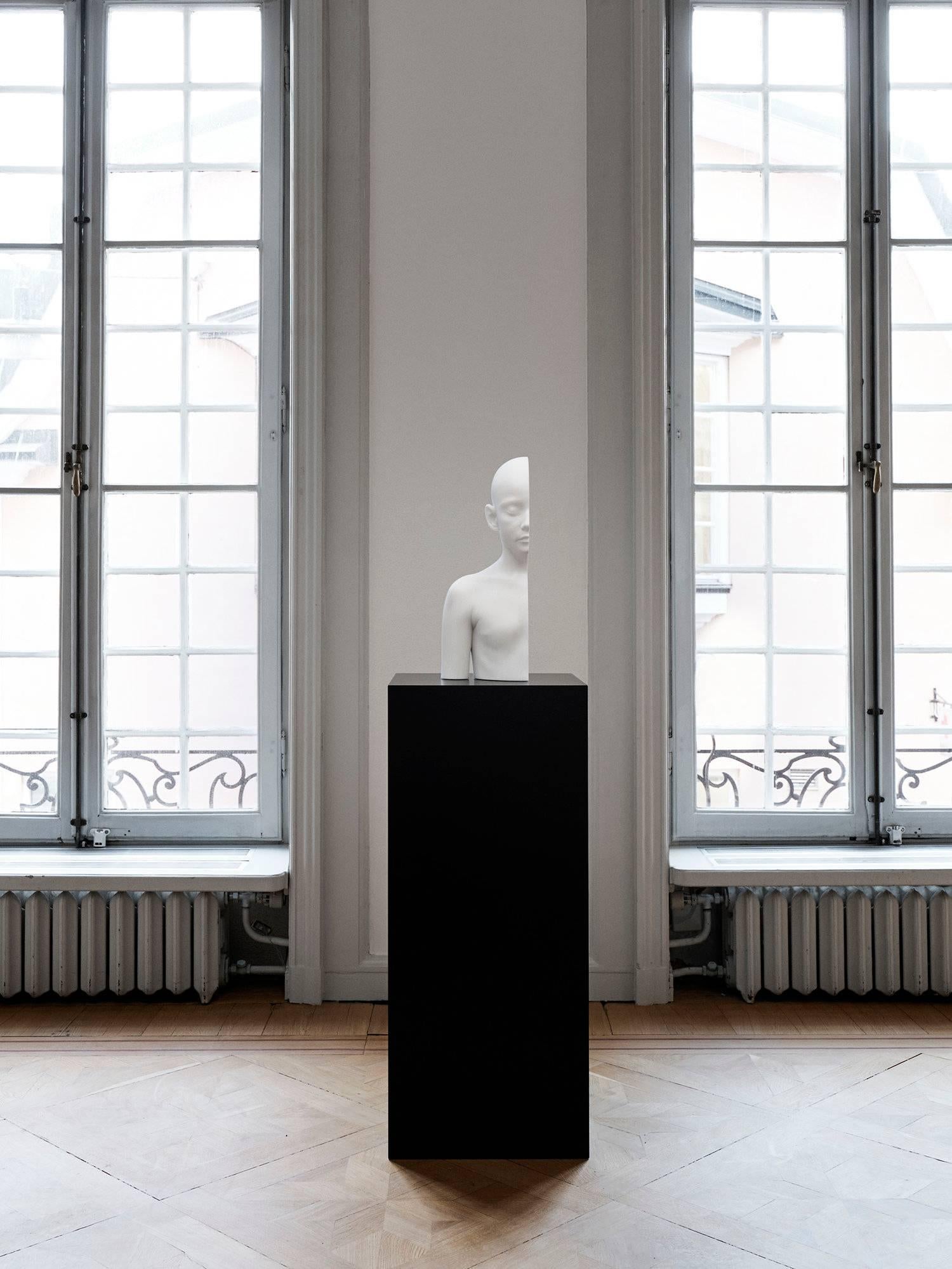 Anders Krisár, Sculpture, White Carrara Marble, Half Girl (right), 2018 For Sale 2
