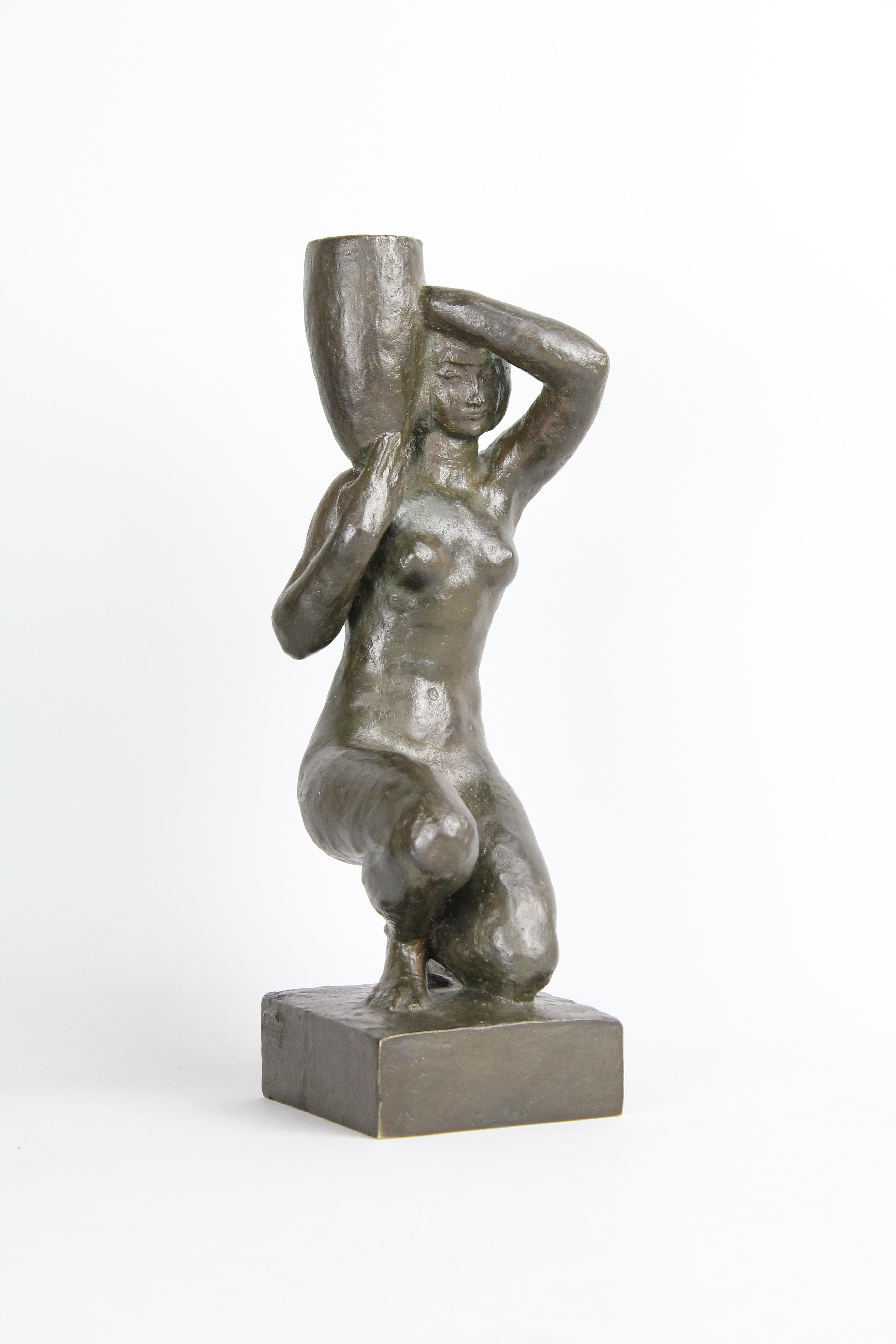 Anders Olson:: Sculpture suédoise de nu en bronze:: années 1930 en vente 3