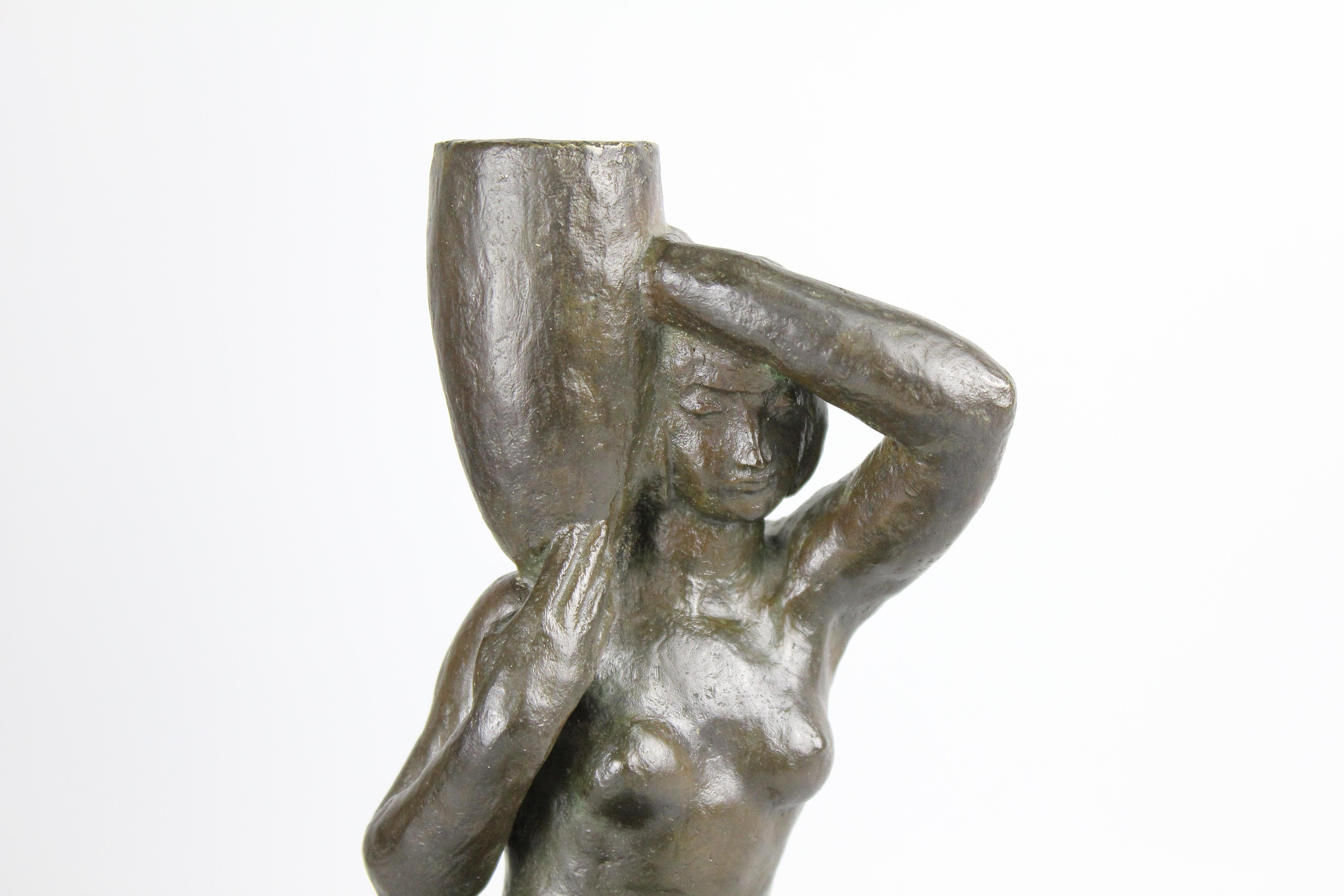 Anders Olson, Swedish Bronze Nude Sculpture, 1930s For Sale 7