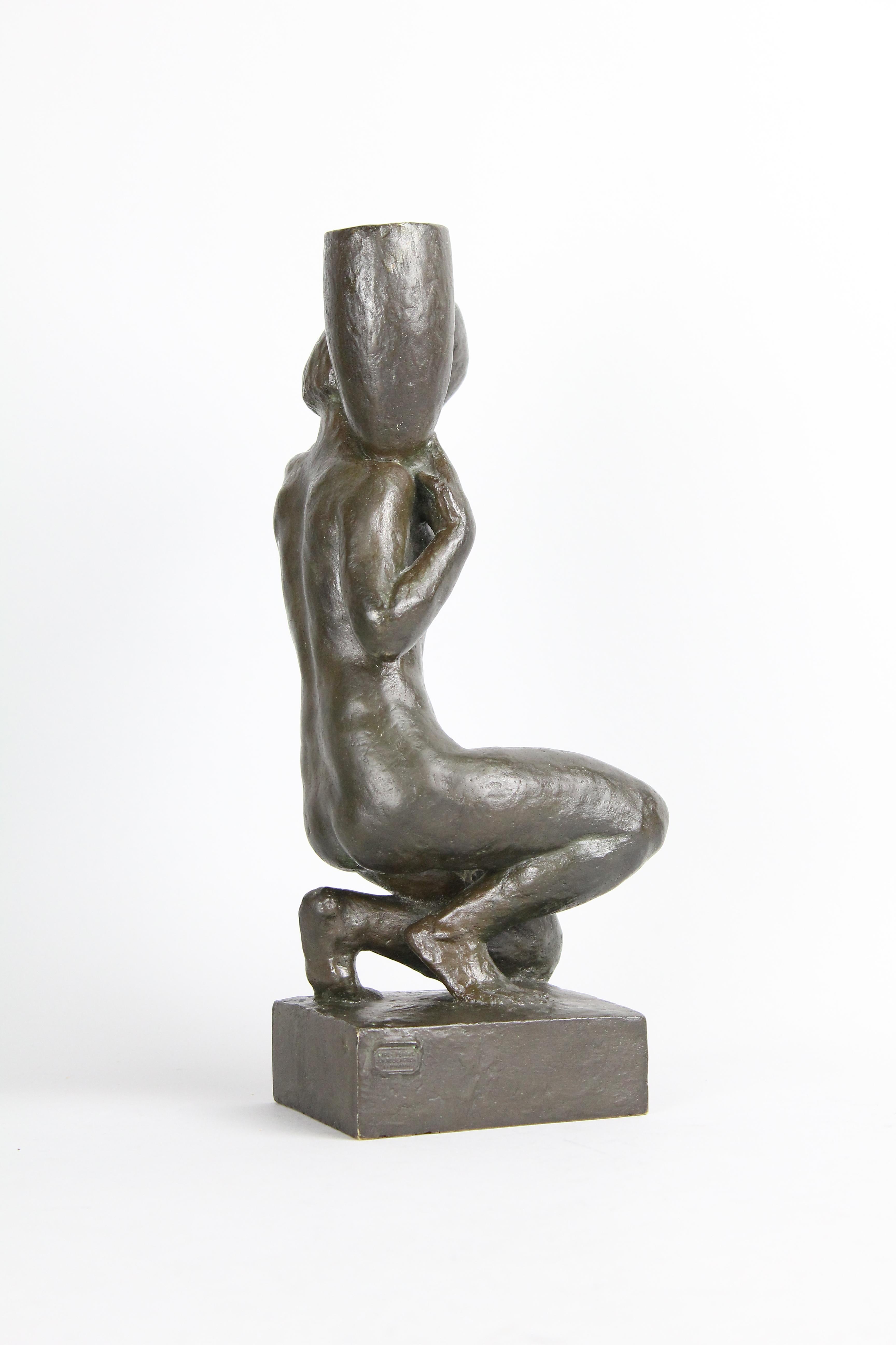 Anders Olson, Swedish Bronze Nude Sculpture, 1930s For Sale 3