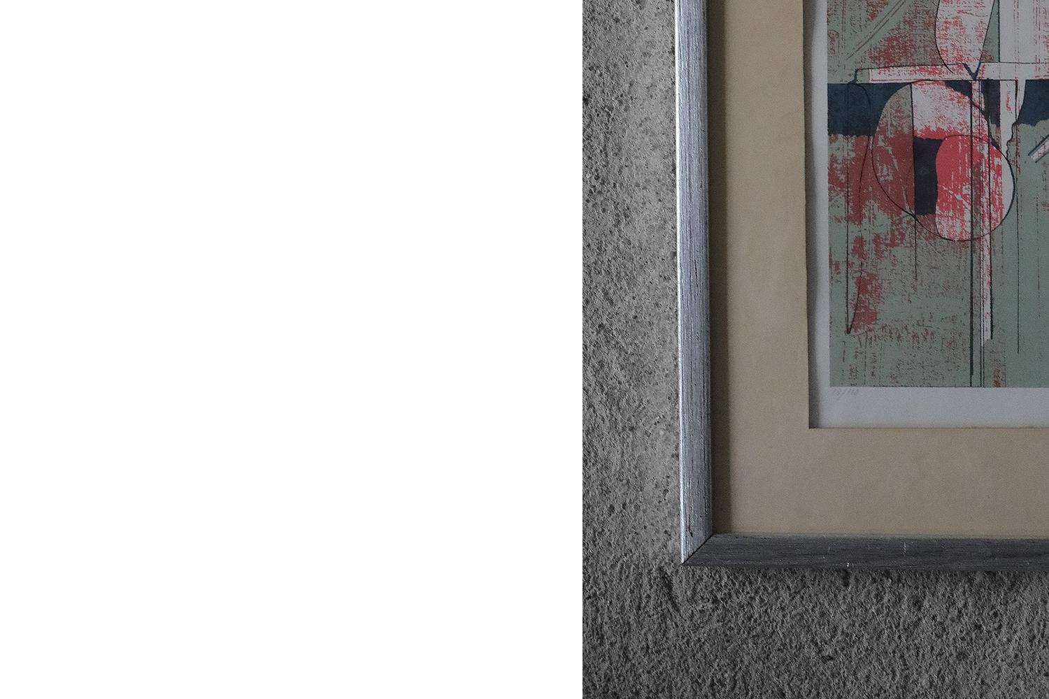 Anders Österlin, Komposition, Farblithographie, Gerahmt im Zustand „Gut“ im Angebot in Warszawa, Mazowieckie