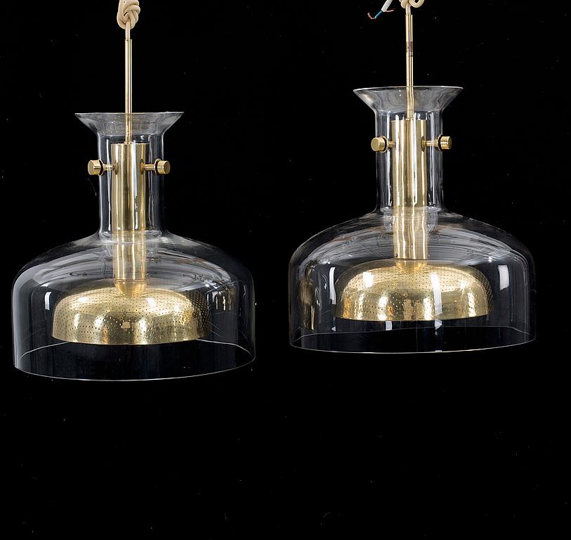 Ceiling light pendants designed by Anders Pehrson for atelje Lyktan in Sweden in the 70s
Good condition . Electrical function not tested
3 items available price for 1 item 
n 1964, Pehrson became the owner, chief operating officer and art director