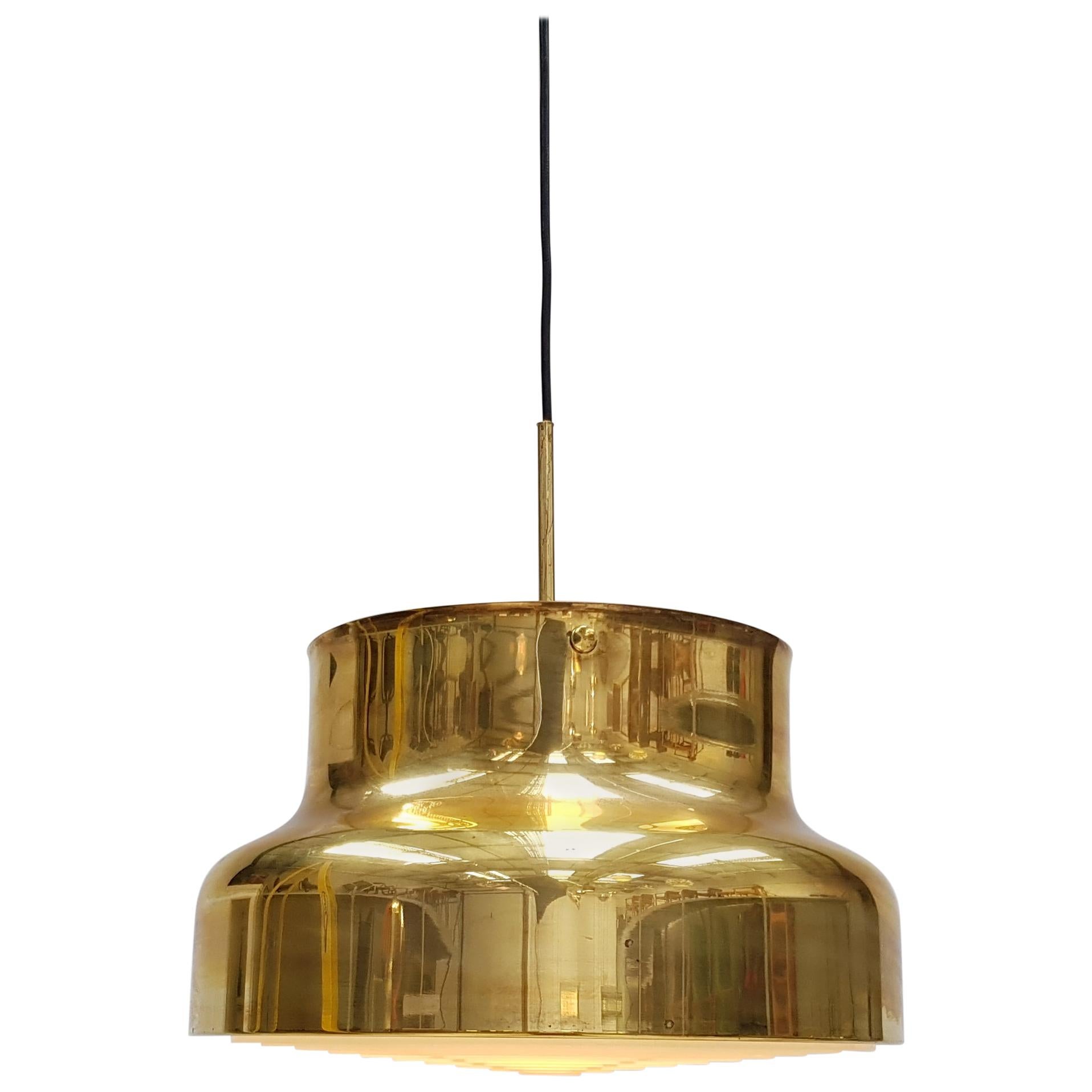 Anders Pehrson "Bumling" Brass Ceiling Pendant for Atelije Lyktan, Sweden, 1970s