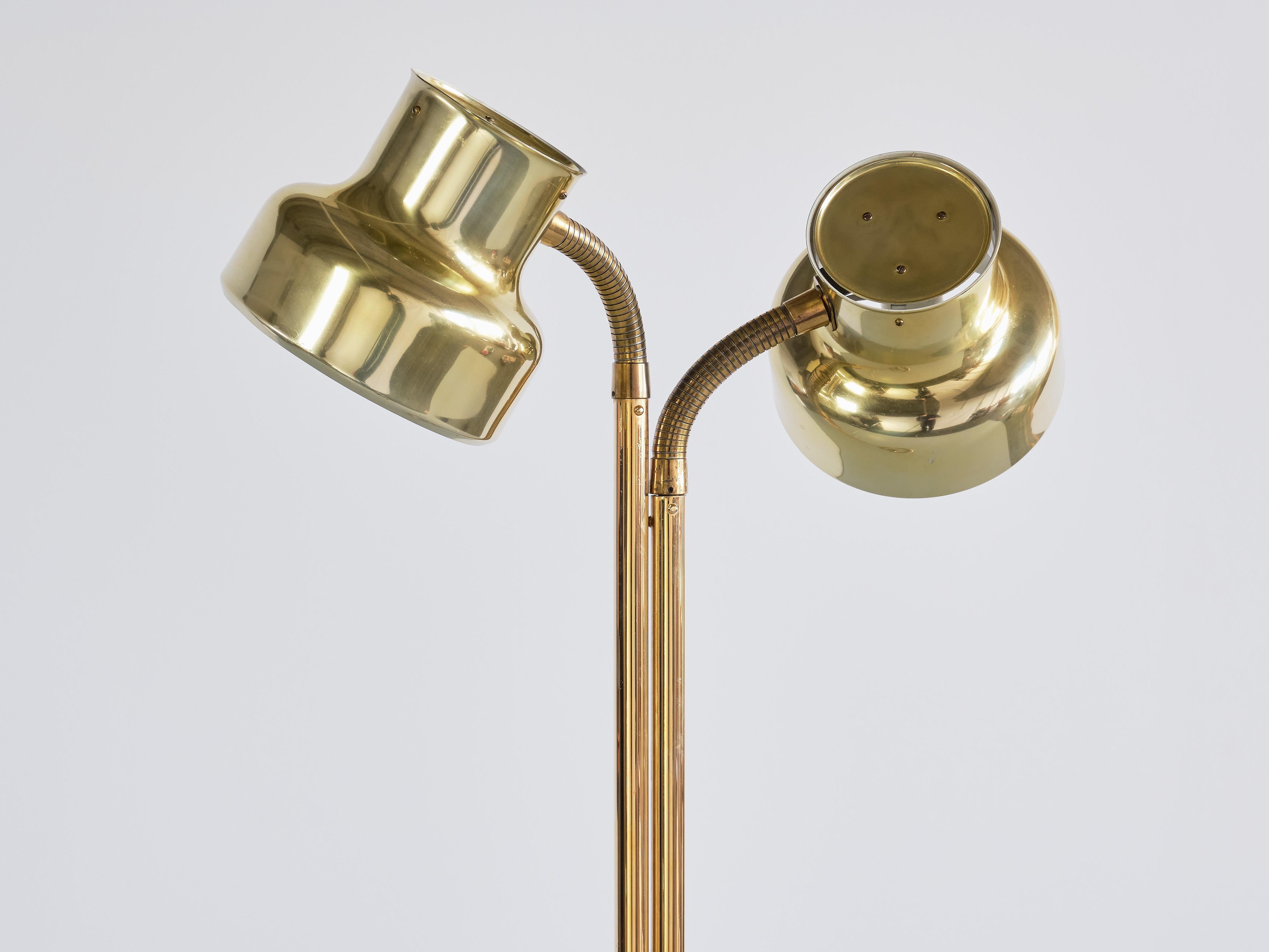 Scandinavian Modern Anders Pehrson 'Bumling' Floor Lamp in Brass, Atelje Lyktan, Sweden, 1968 For Sale