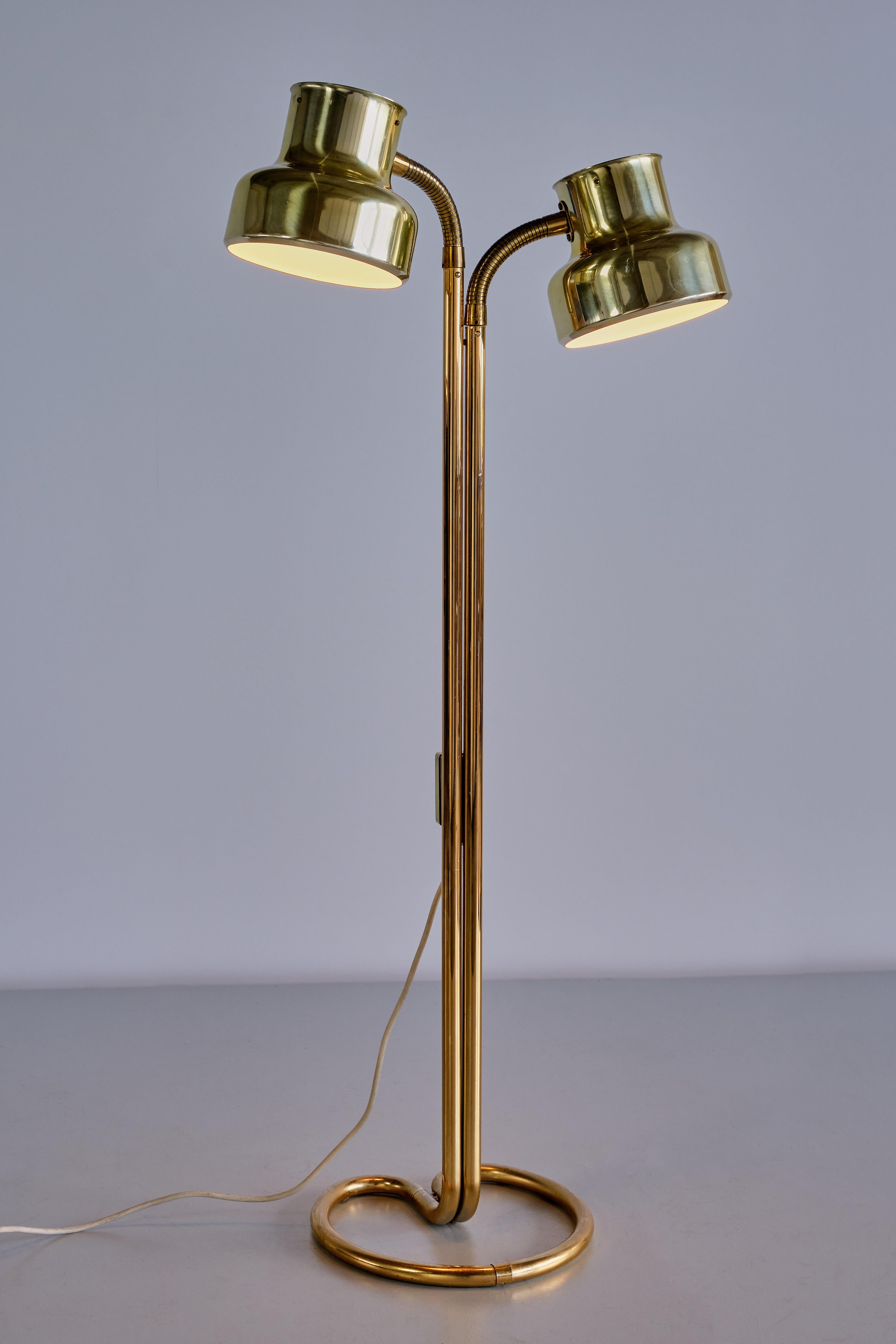 Swedish Anders Pehrson 'Bumling' Floor Lamp in Brass, Atelje Lyktan, Sweden, 1968 For Sale