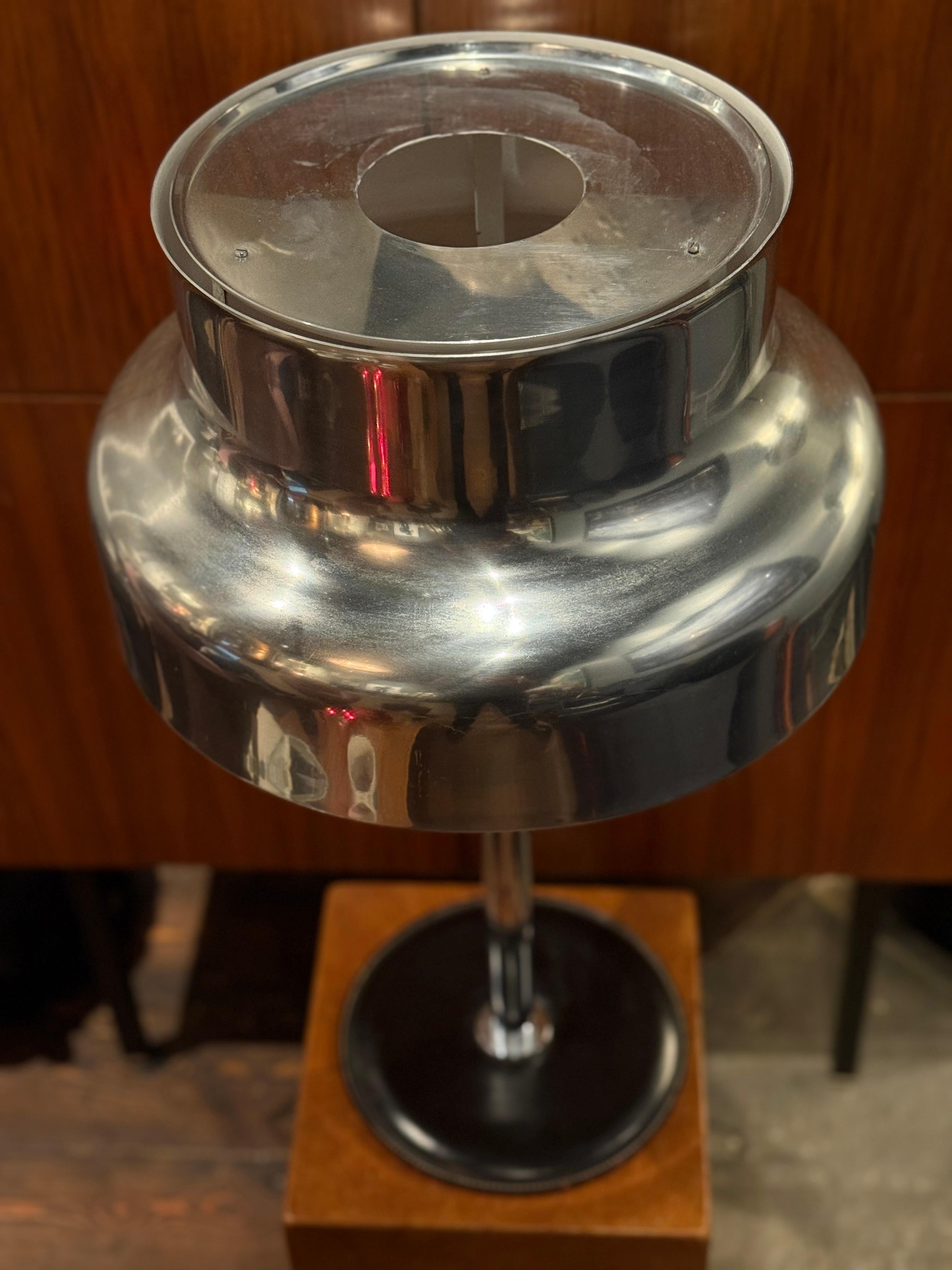 Mid-Century Modern Anders Pehrson Lampe de table Bumling en chrome par Ateljé Lyktan, Suède, années 1960 en vente