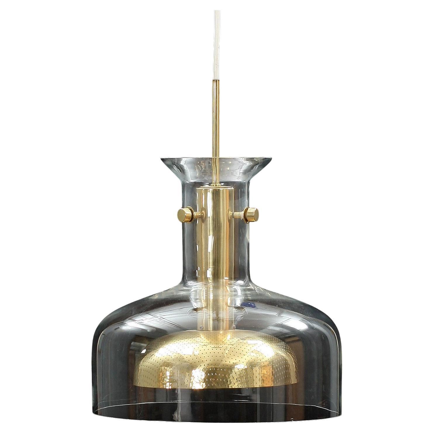 Anders Pehrson lampe à suspension en cristal par Atelje Lyktan, années 1960 en vente