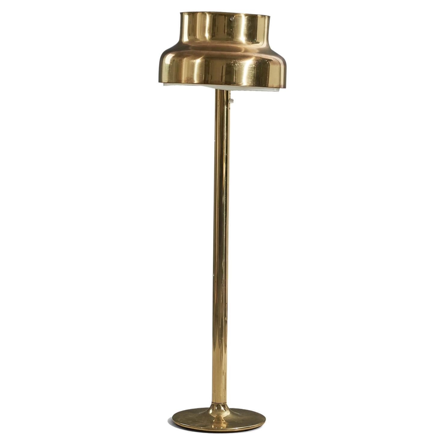 Anders Pehrson, Early "Bumling" Floor Lamp, Brass, Ateljé Lyktan, Sweden, 1960s For Sale