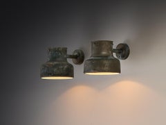 Anders Pehrson for Ateljé Lyktan Bumling Utomhus Pair of Wall Lights in Copper