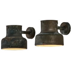 Anders Pehrson for Ateljé Lyktan Bumling Utomhus Pair of Wall Lights in Copper