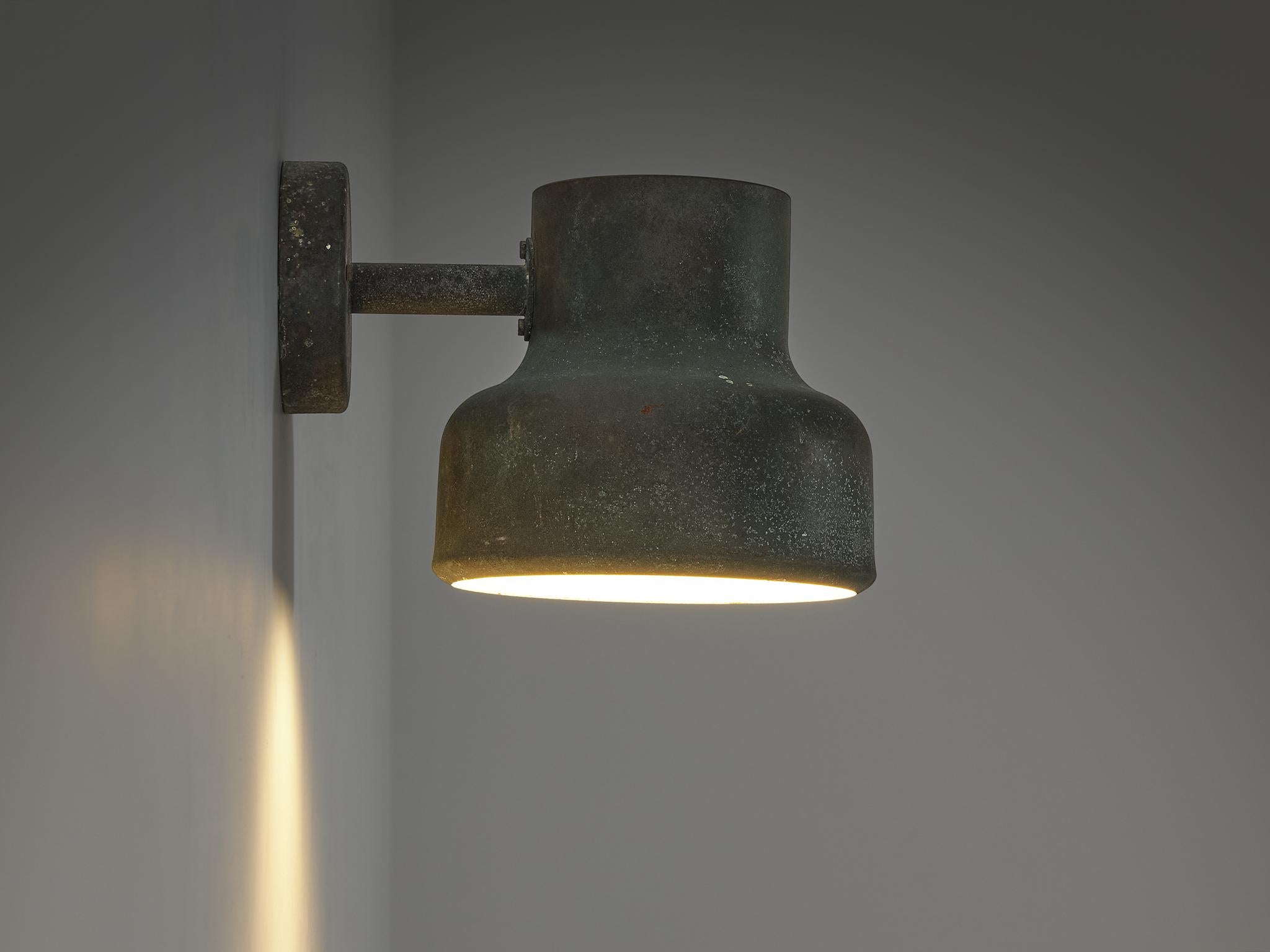 Scandinavian Modern Anders Pehrson for Ateljé Lyktan 'Bumling Utomhus' Wall Light in Copper 