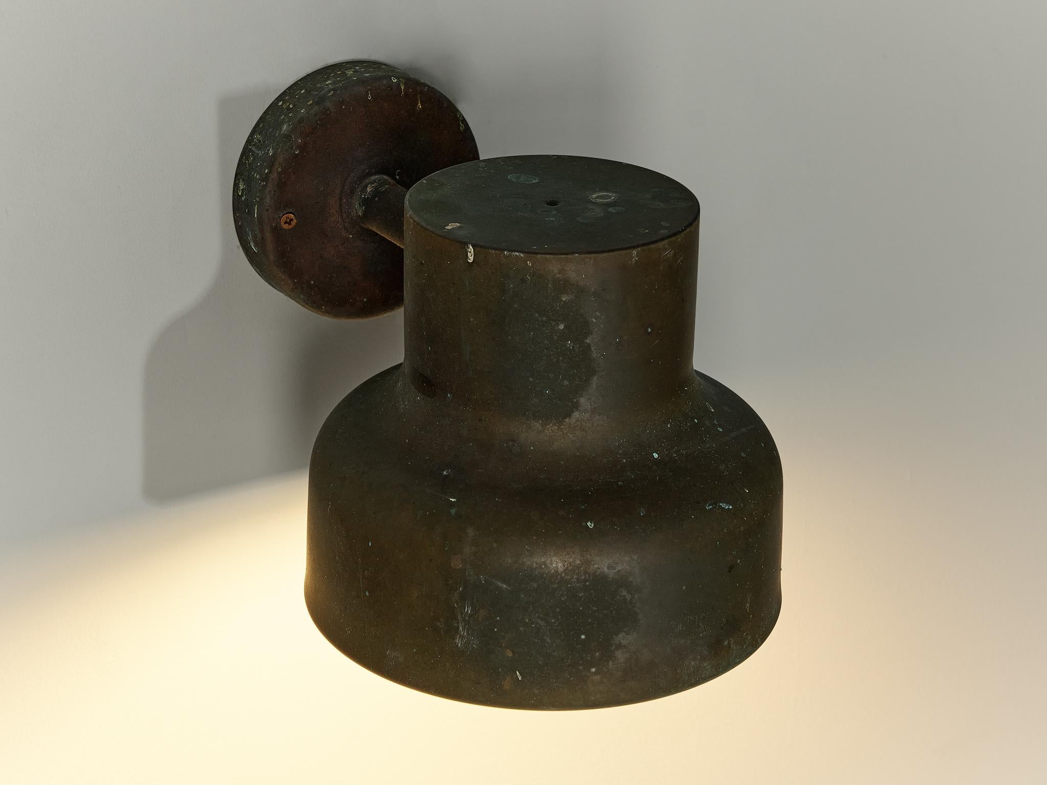 Anders Pehrson for Ateljé Lyktan 'Bumling Utomhus' Wall Light in Copper In Good Condition In Waalwijk, NL