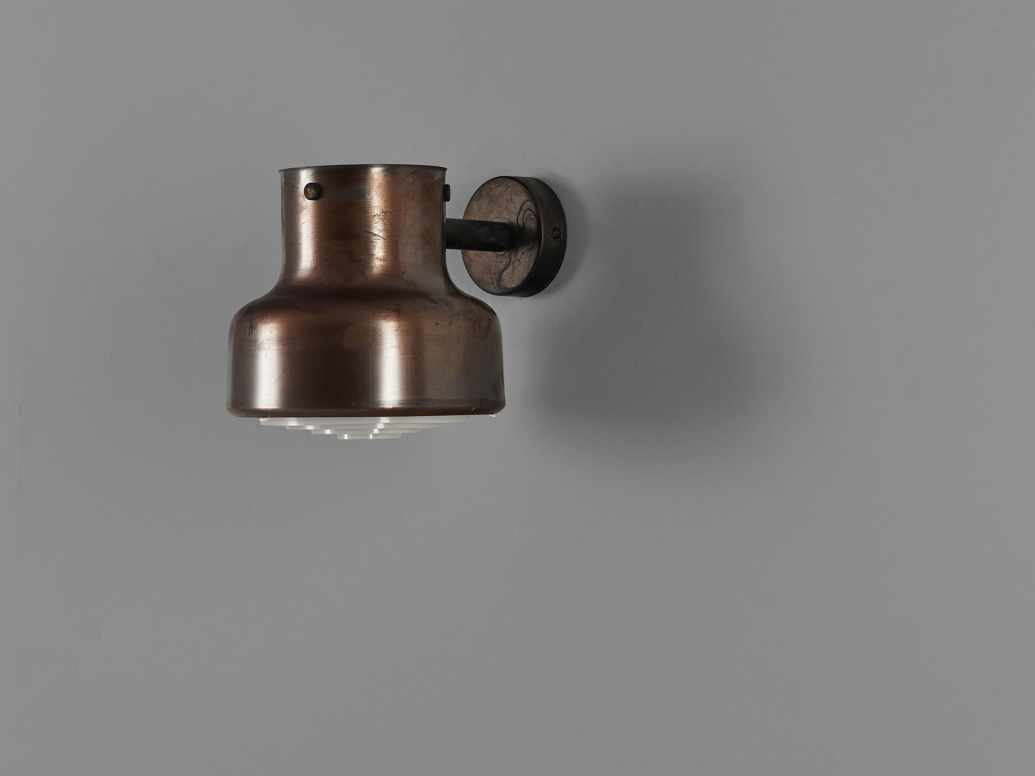 Anders Pehrson for Ateljé Lyktan 'Bumling Utomhus' Wall Lights in Copper 1