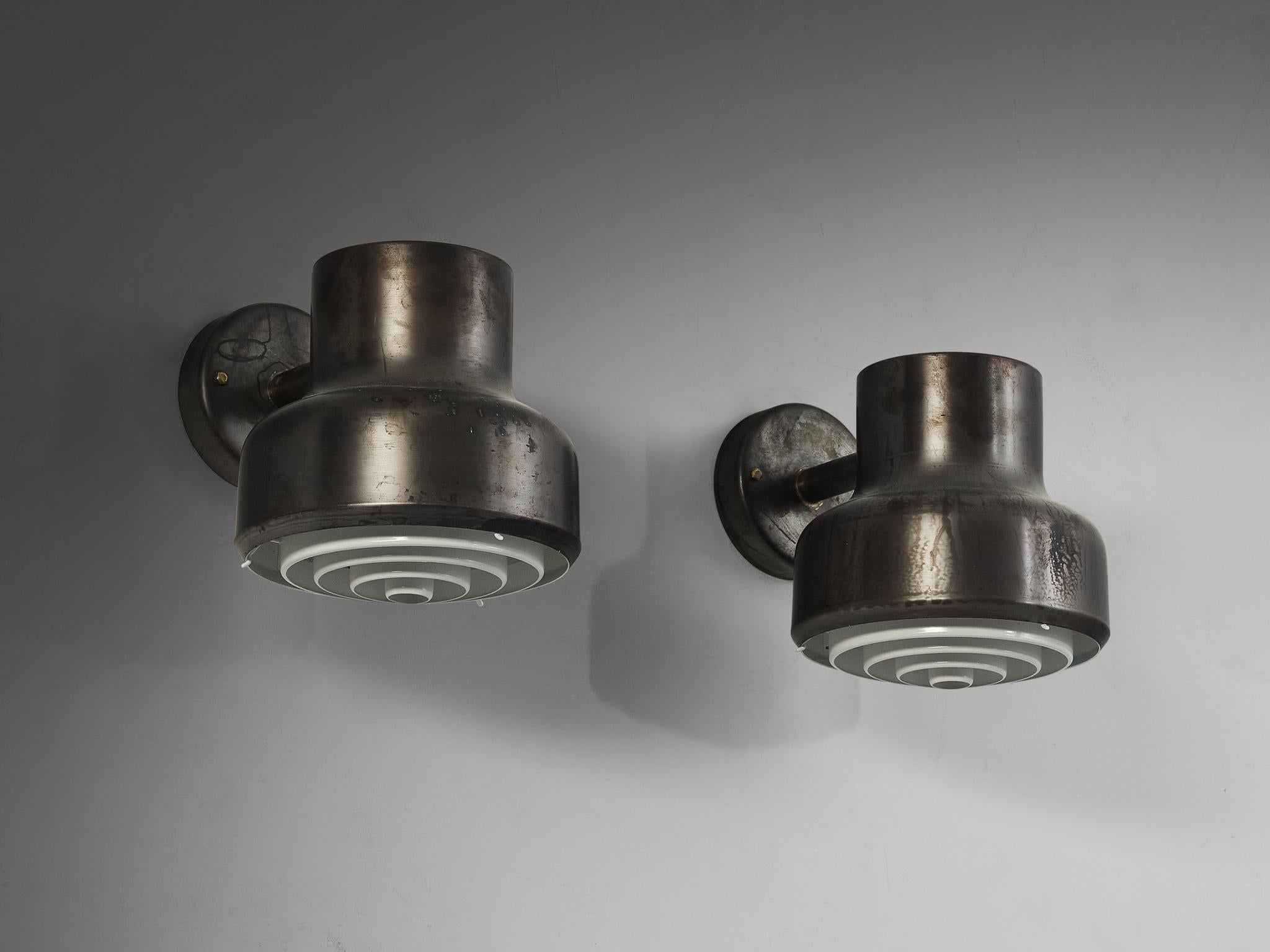 Anders Pehrson for Ateljé Lyktan 'Bumling Utomhus' Wall Lights in Copper For Sale 4