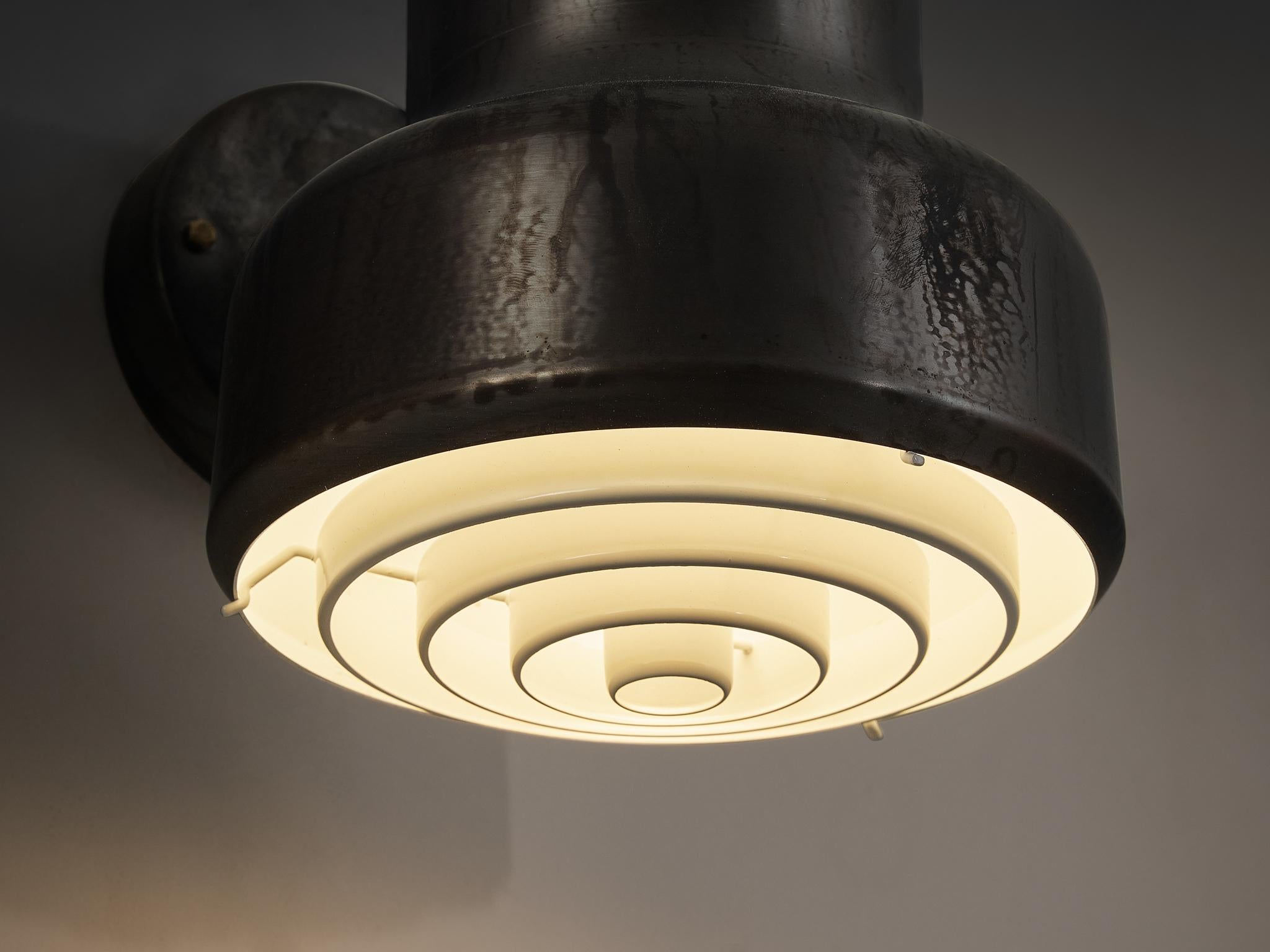 Scandinavian Modern Anders Pehrson for Ateljé Lyktan 'Bumling Utomhus' Wall Lights in Copper For Sale