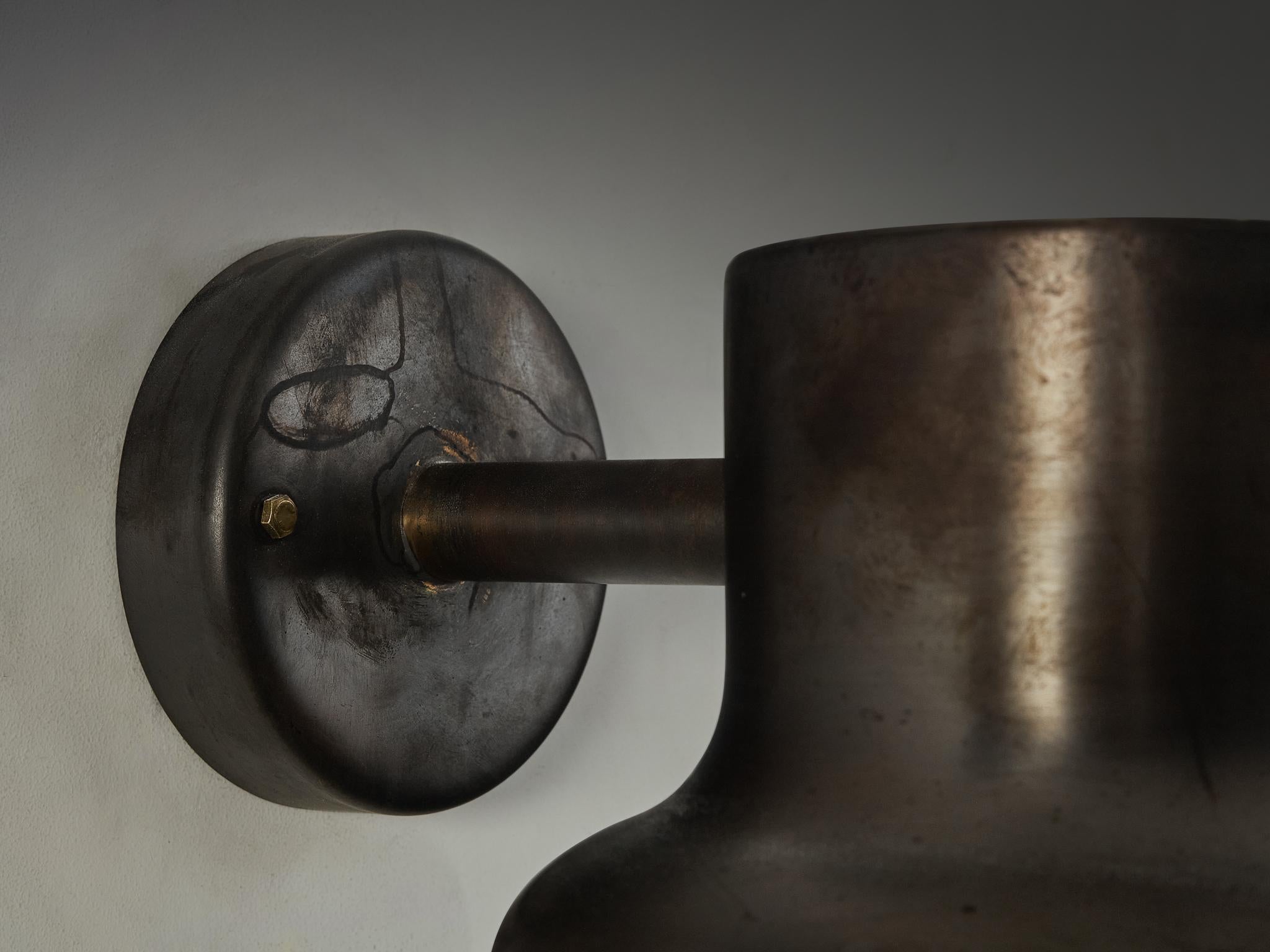 Mid-20th Century Anders Pehrson for Ateljé Lyktan 'Bumling Utomhus' Wall Lights in Copper For Sale