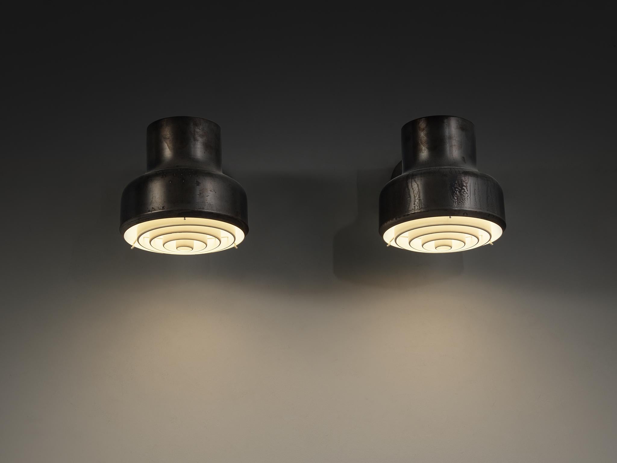 Anders Pehrson for Ateljé Lyktan 'Bumling Utomhus' Wall Lights in Copper For Sale 1