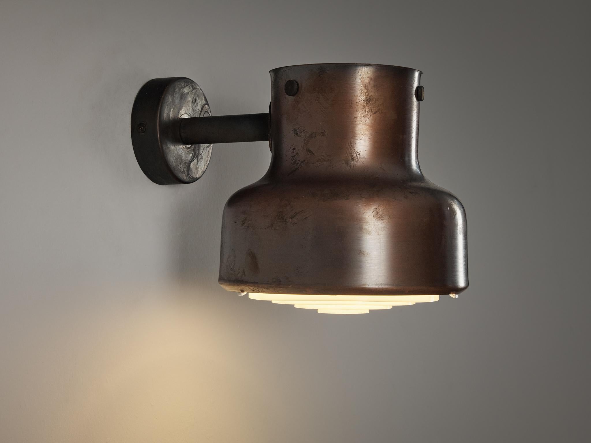 Anders Pehrson for Ateljé Lyktan 'Bumling Utomhus' Wall Lights in Copper In Good Condition For Sale In Waalwijk, NL