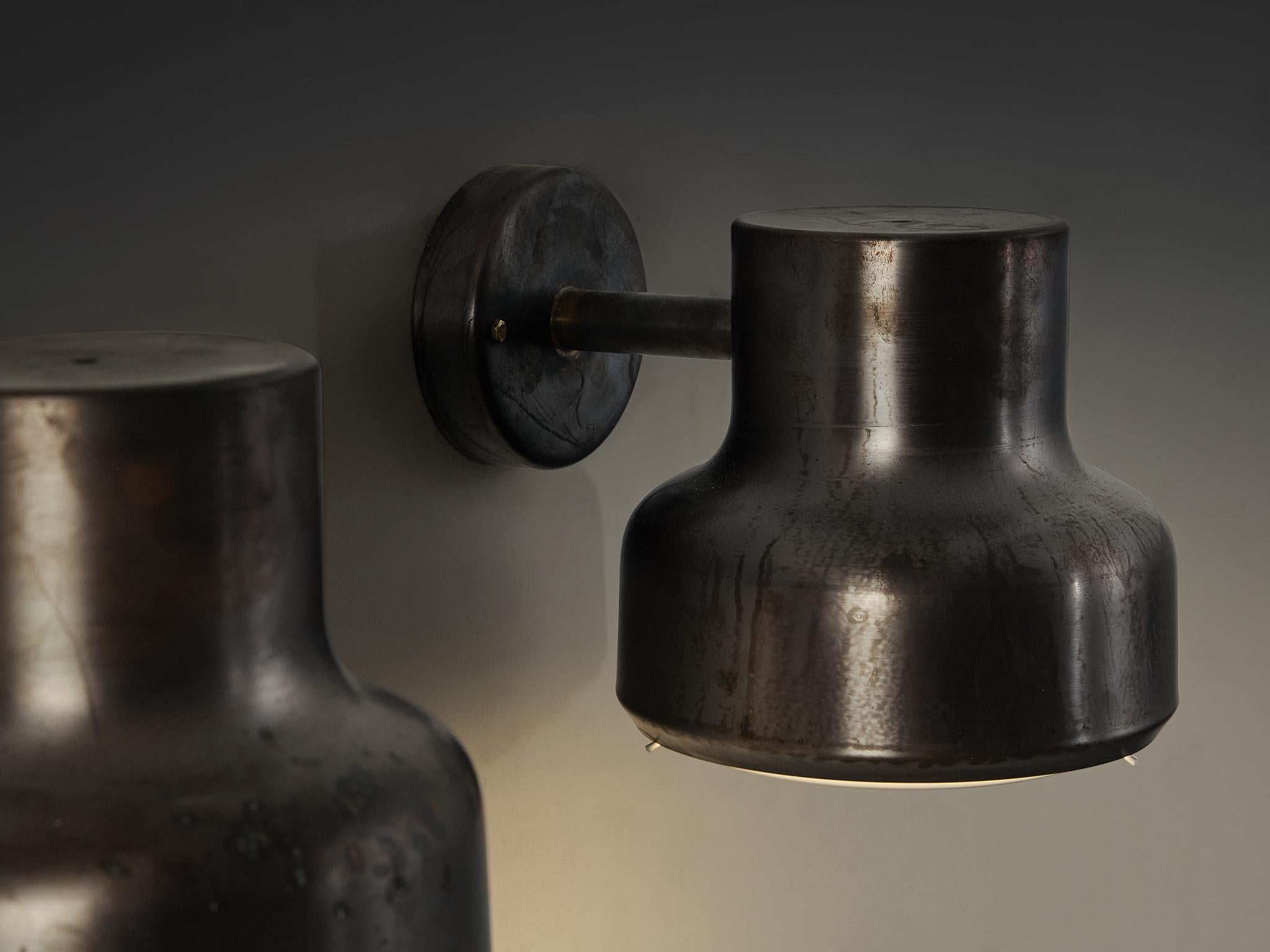 Anders Pehrson for Ateljé Lyktan 'Bumling Utomhus' Wall Lights in Copper For Sale 2