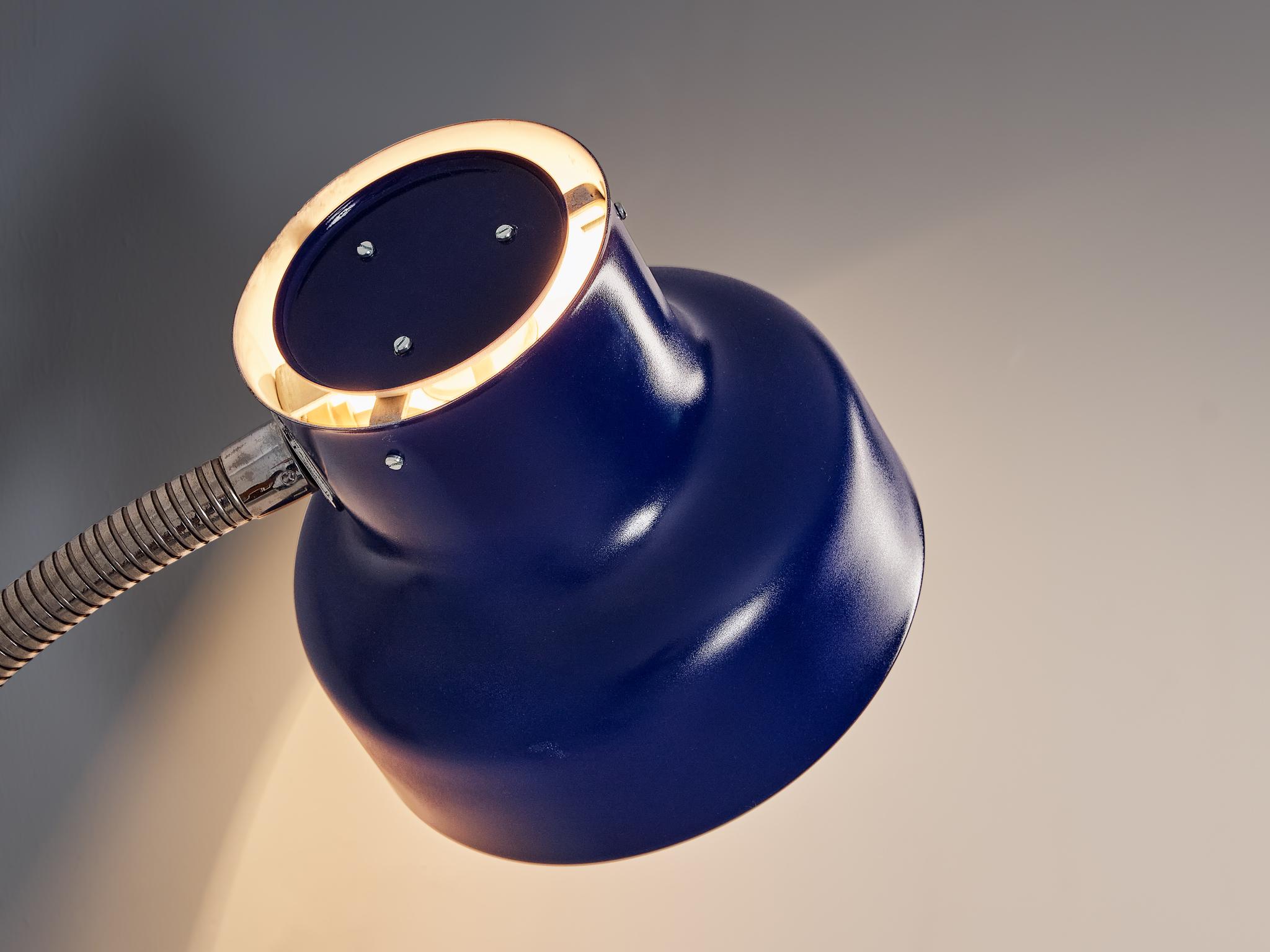 Mid-20th Century  Anders Pehrson for Ateljé Lyktan 'Bumling' Wall Light with Blue Shade
