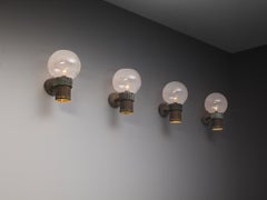 Anders Pehrson for Ateljé Lyktan 'King' Wall Lights in Copper and Blown Glass
