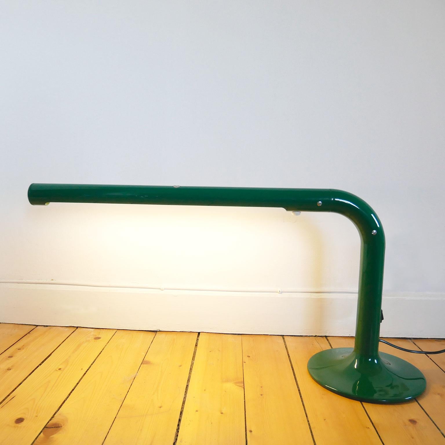 This piece is an Anders Pehrson tube lamp for Atelje Lykthan. This lamp is from the 1960s and is in working condition.
