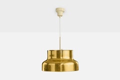 Anders Pehrson, Pendant Light, Brass, Plastic, Sweden, 1970s