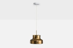 Anders Pehrson, Pendant Light, Brass, Plastic, Sweden, 1970s