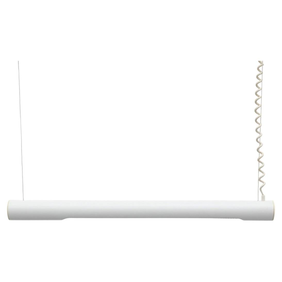 Anders Pehrson, lampada da lavoro fluorescente in stile 'Supertube', colore bianco