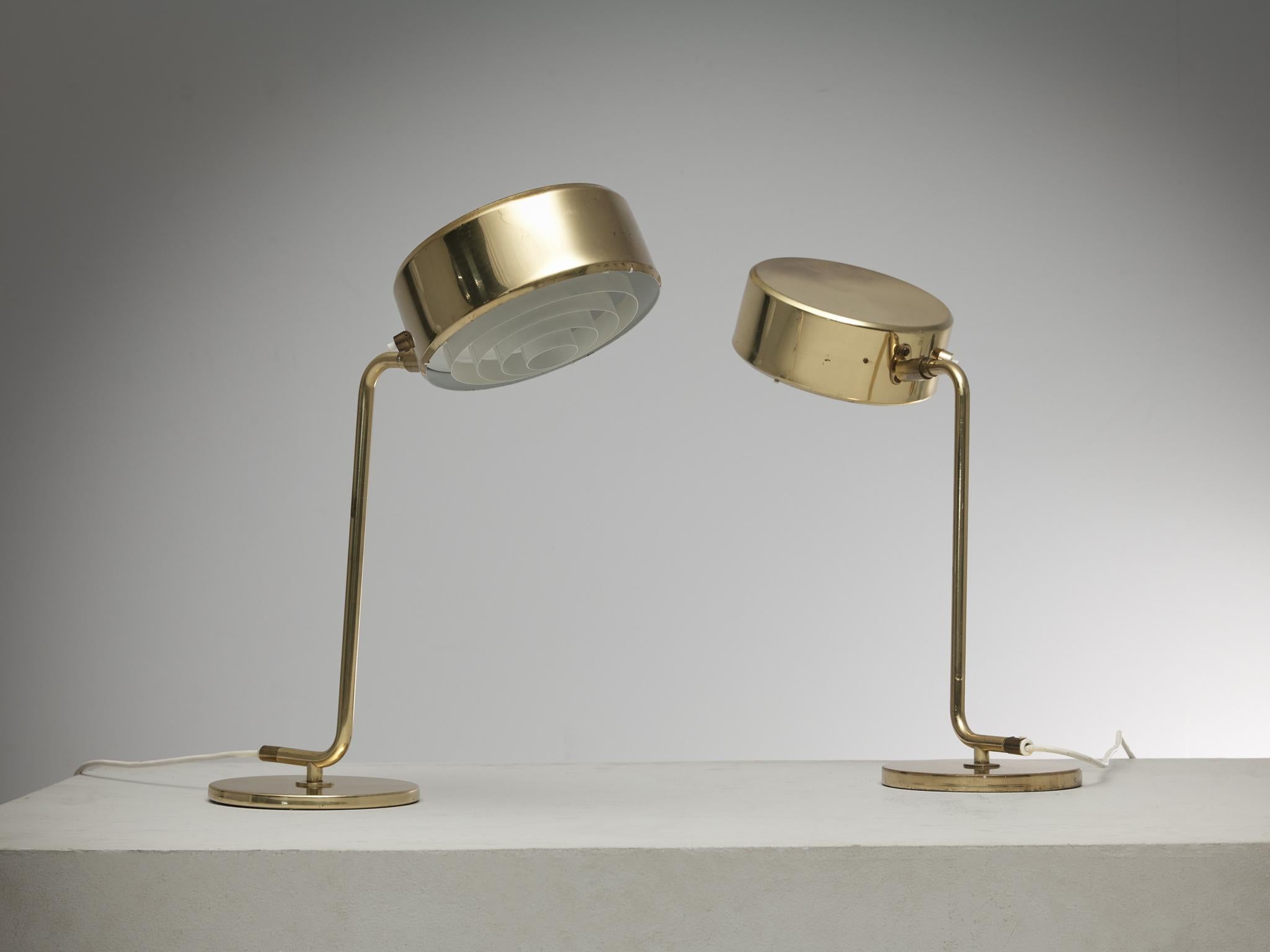 Anders Pehrson Table Lamps for Ateljé Lyktan in Brass 5