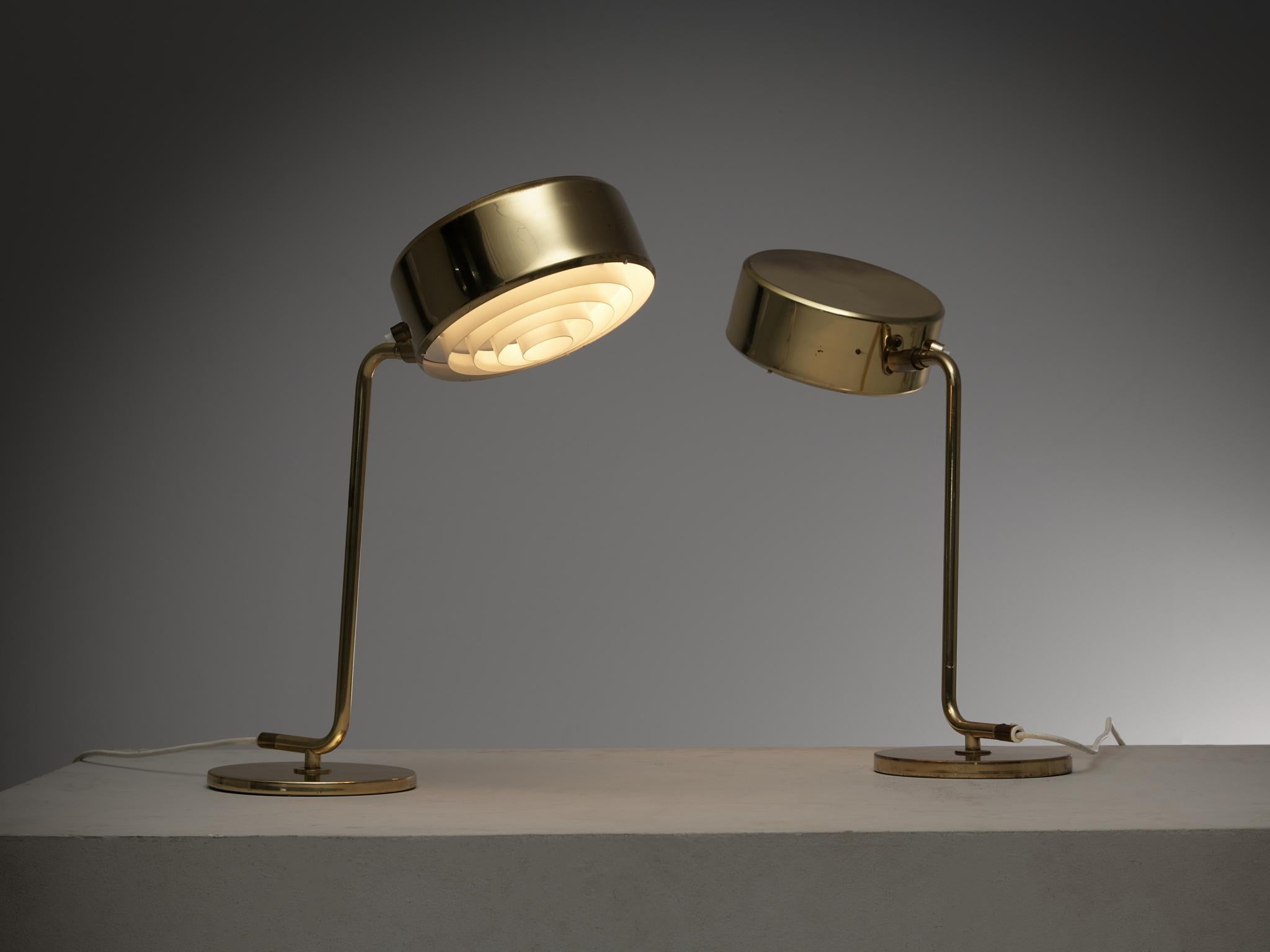 Anders Pehrson Table Lamps for Ateljé Lyktan in Brass 2