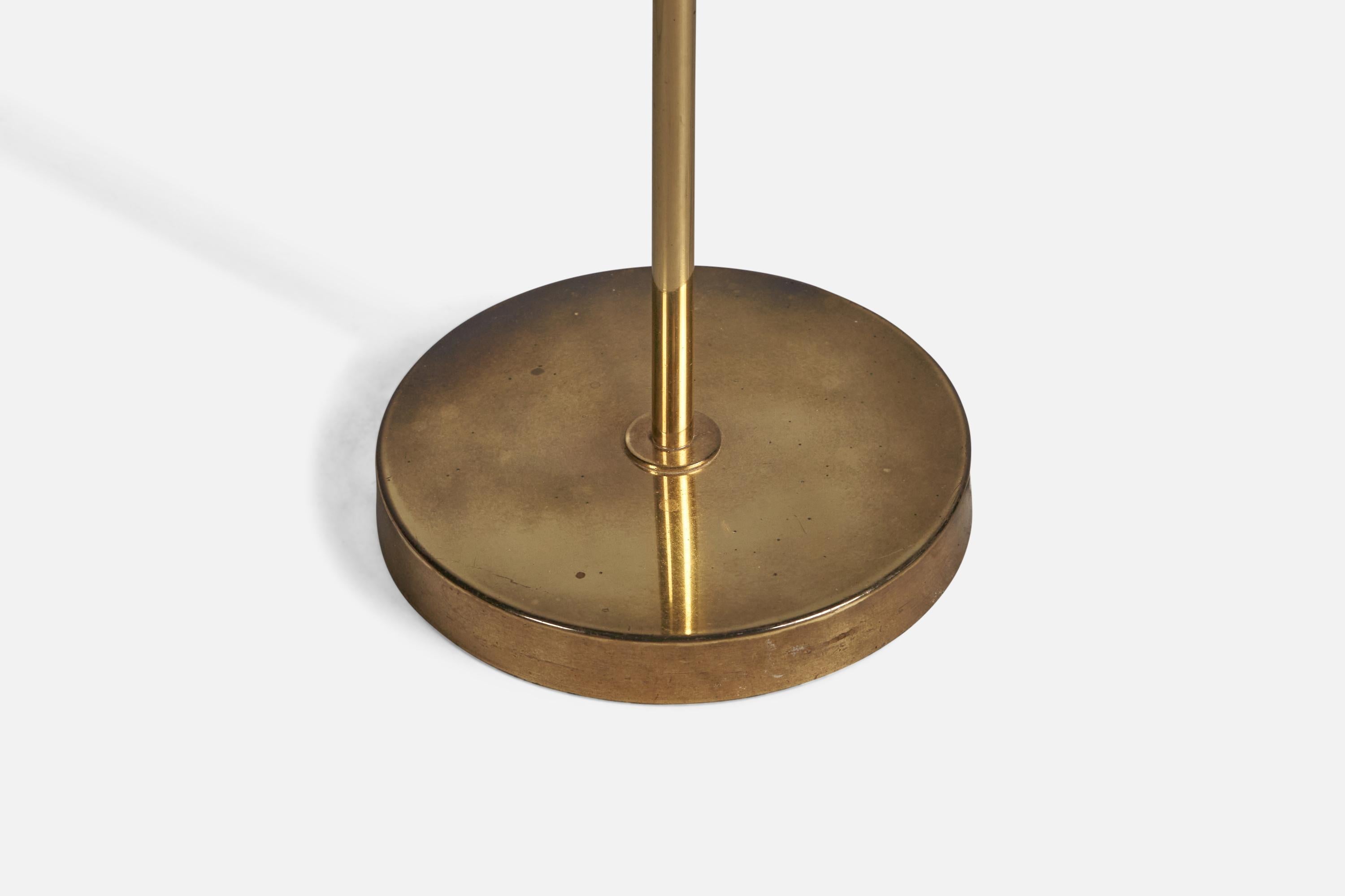 Anders Pehrson, Floor Lamp, Brass, Sweden, 1960s In Good Condition For Sale In High Point, NC