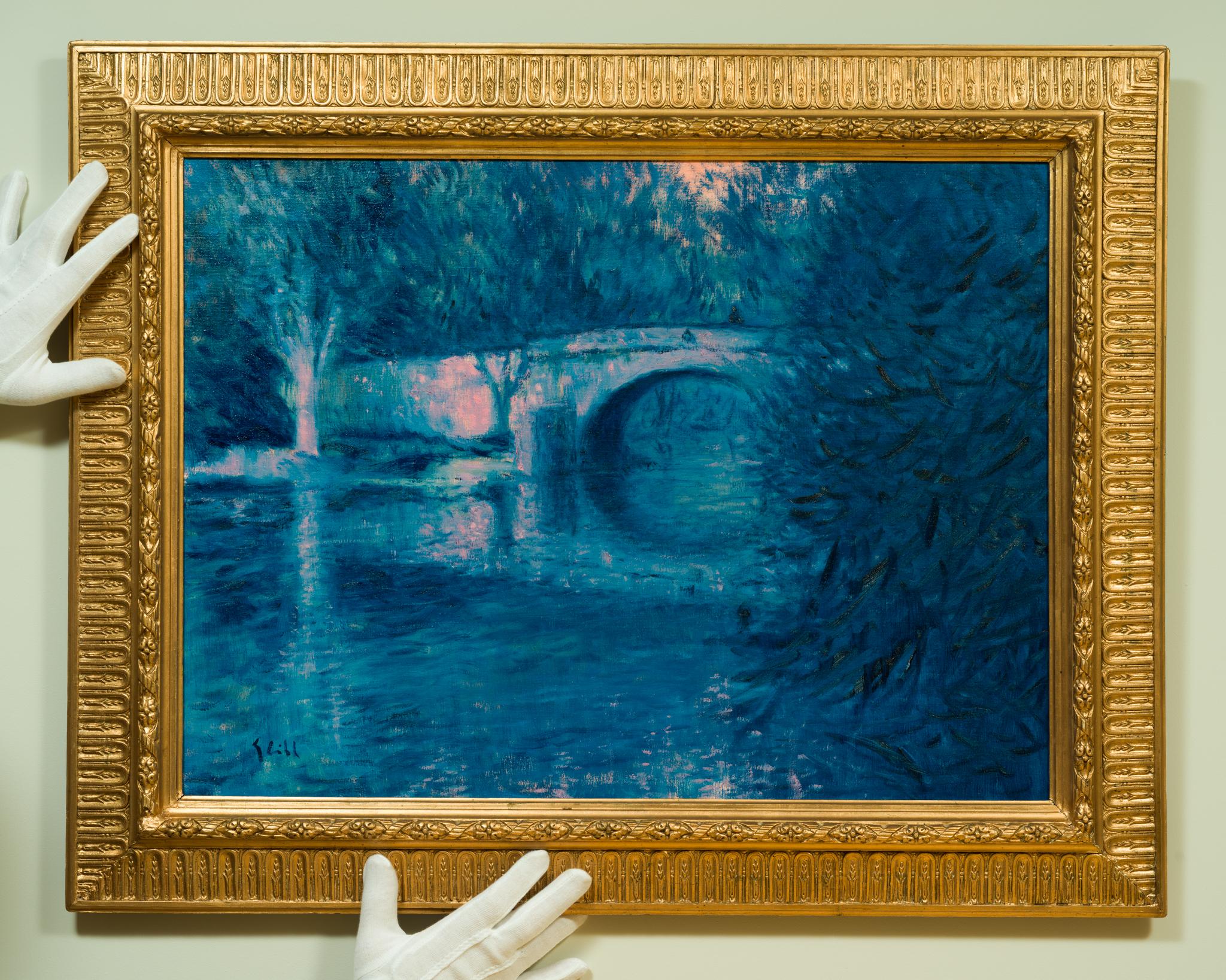 Sueño de la mañana azul, Grez-sur-Loing - Painting Impresionista de Anders Ståhl