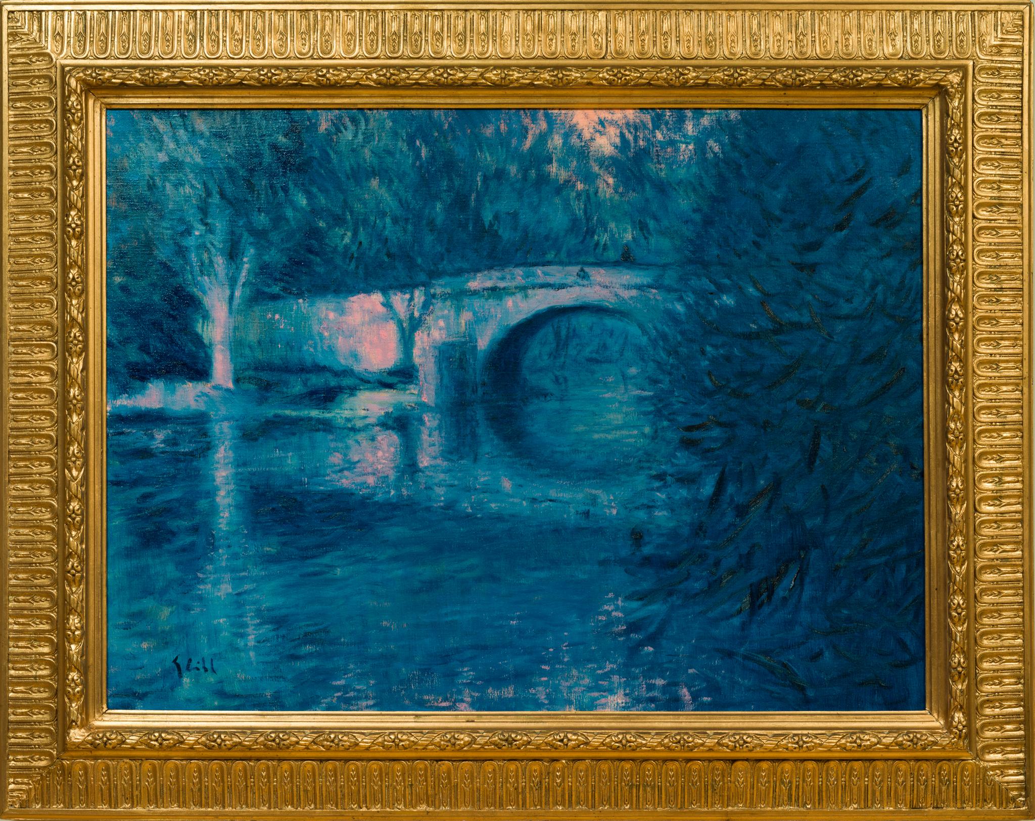 Sueño de la mañana azul, Grez-sur-Loing - Painting de Anders Ståhl