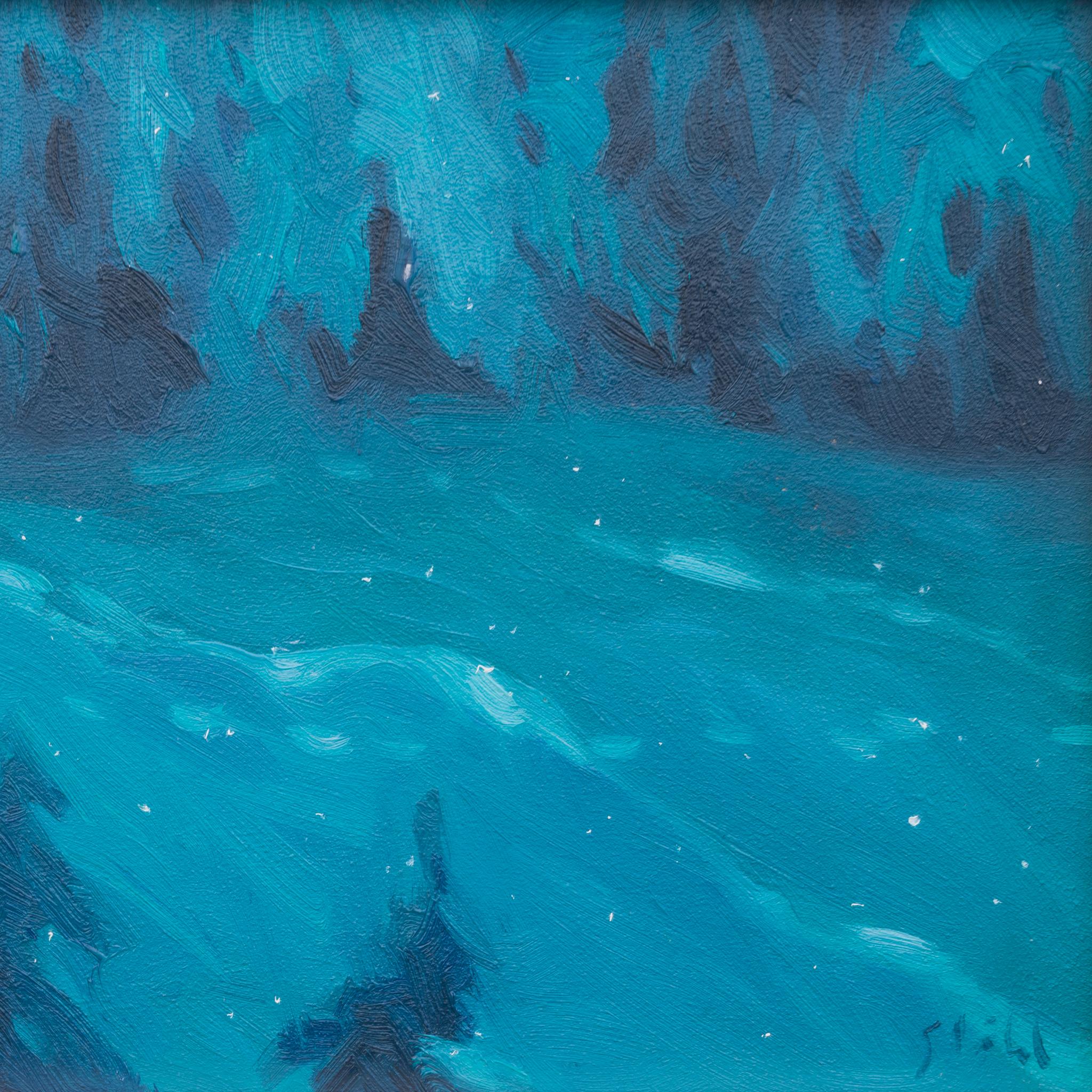 Moonlight Impression Painting by Swedish Plein Air Artist Anders Ståhl For Sale 4
