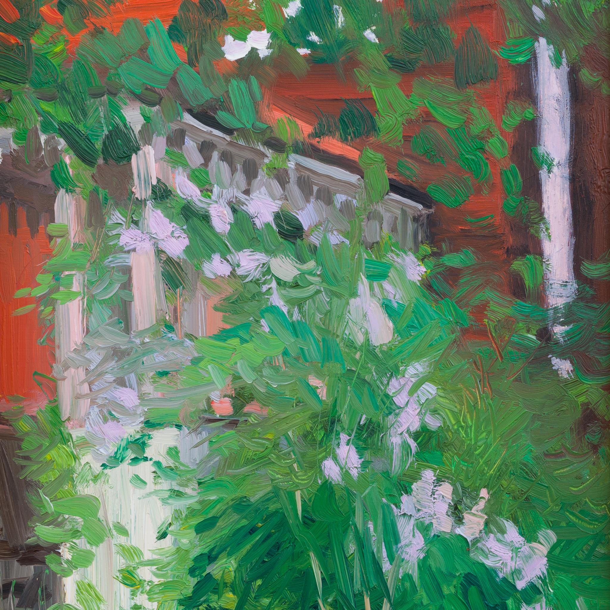 Study of the Old Porch, Impressionist Oil Painting  For Sale 2