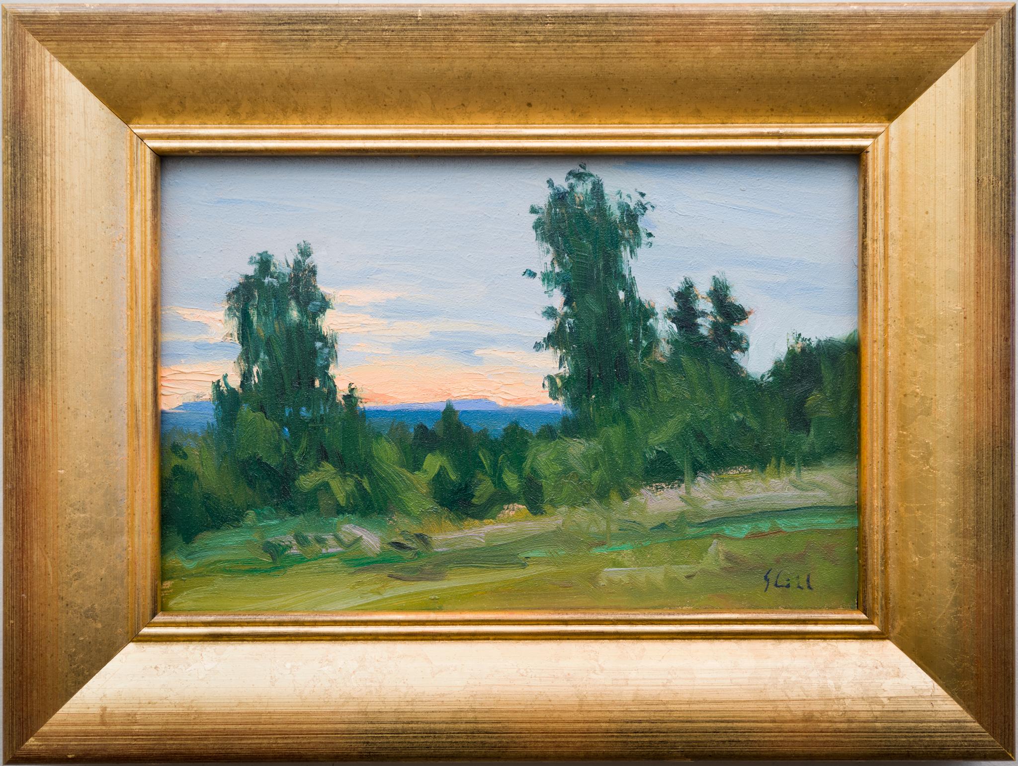 Blick auf die nördlichen Hügel des schwedischen Pleinair-Malers Anders Ståhl im Angebot 1