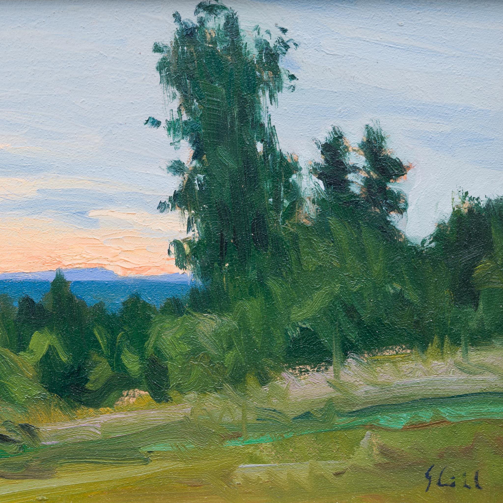 Blick auf die nördlichen Hügel des schwedischen Pleinair-Malers Anders Ståhl im Angebot 4